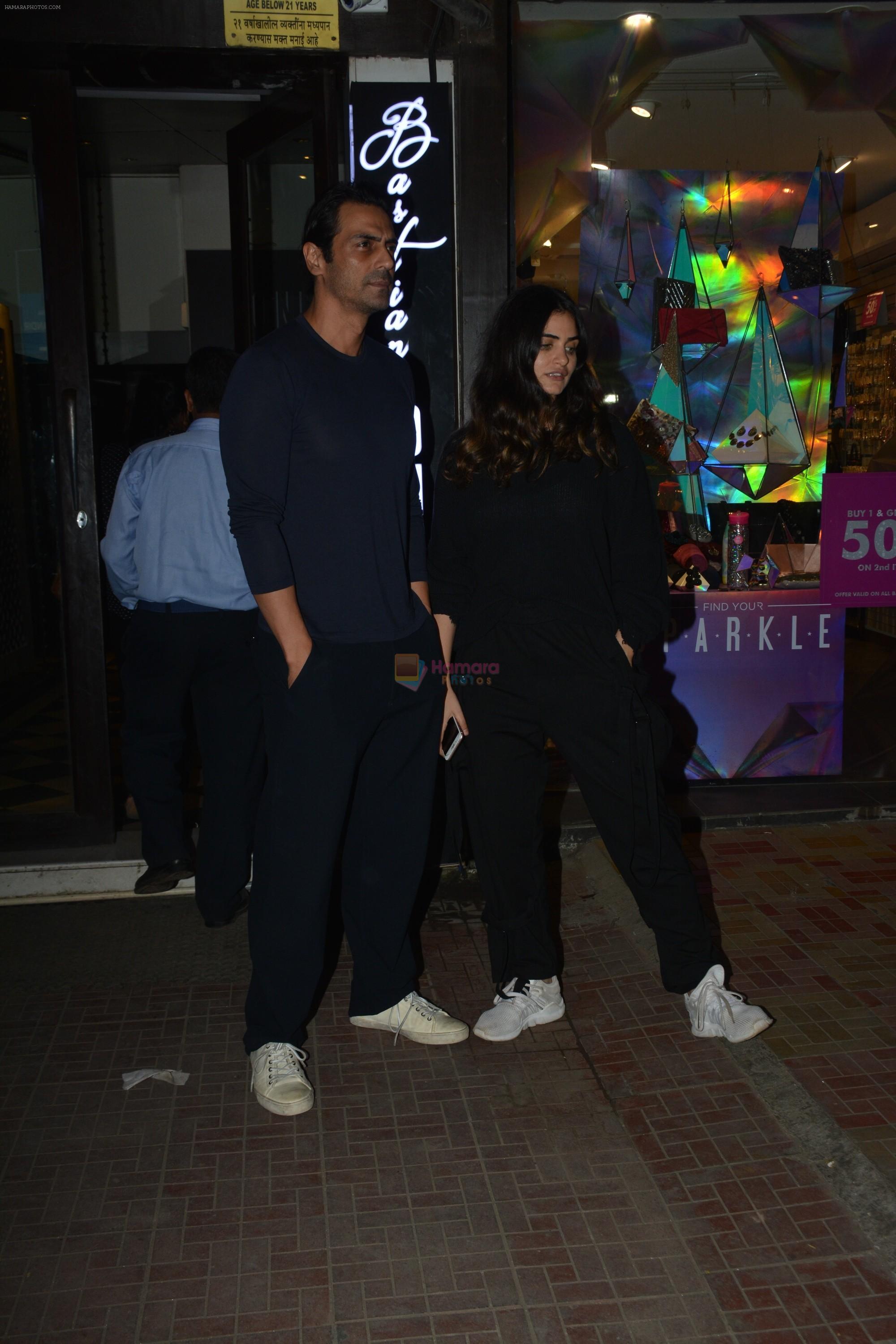 Arjun Rampal & Gabriella spotted at bastian bandra on 5th Dec 2018