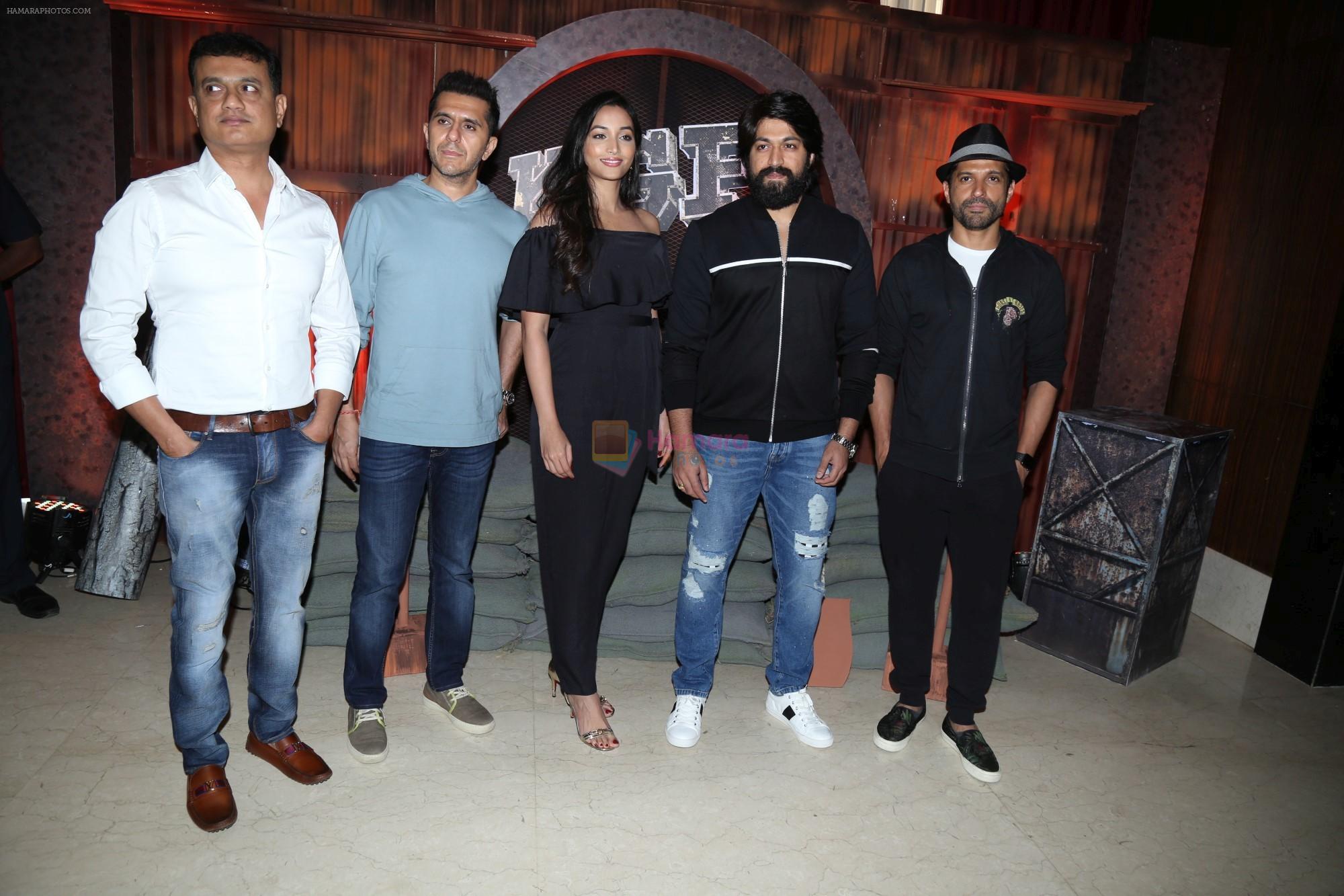 Farhan Akhtar, Yash, Ritesh Sidhwani, Srinidhi Shetty at the Trailer Launch Of Film KGF on 5th Nov 2018