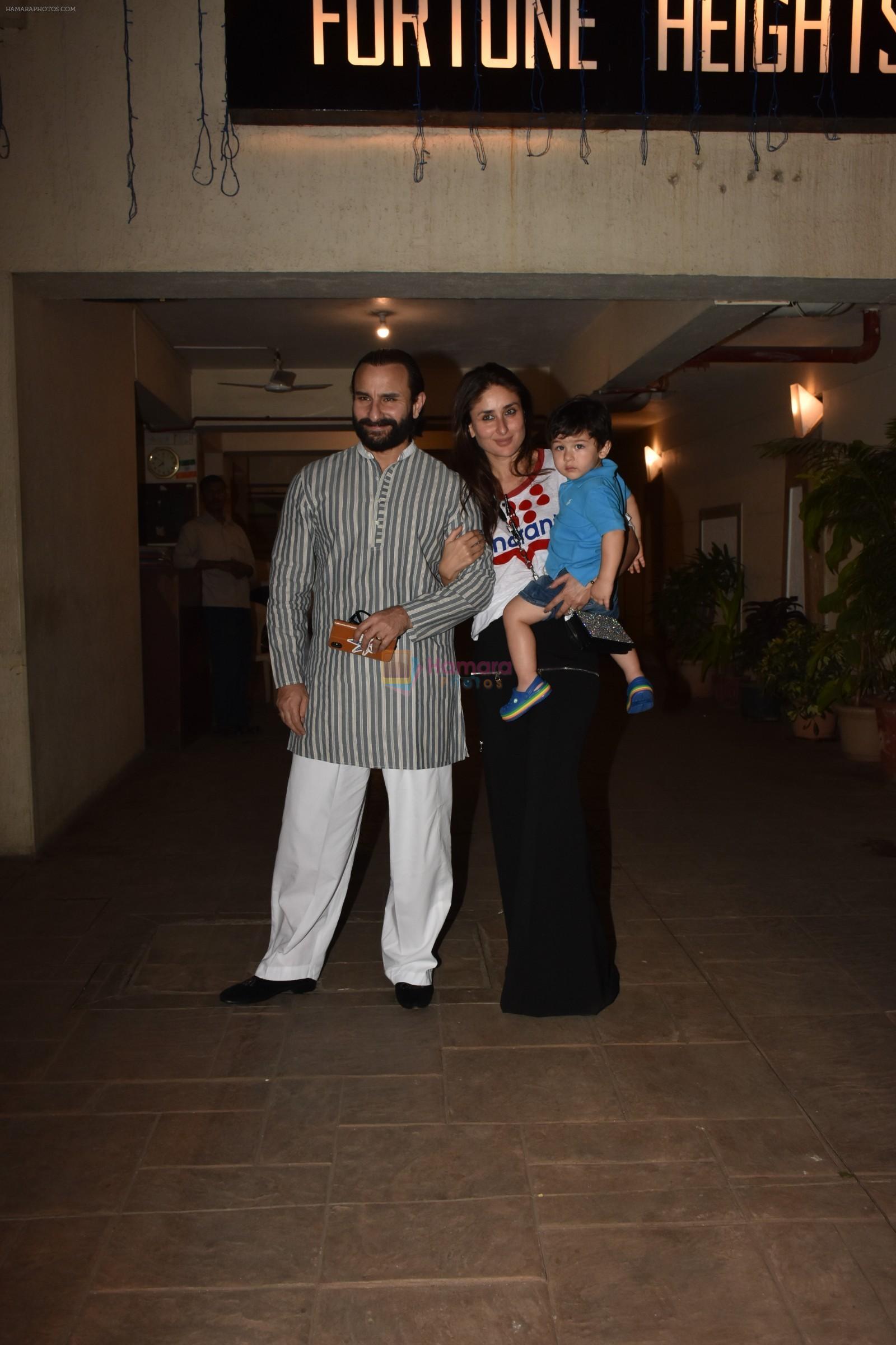 Kareena Kapoor, Saif Ali KHan at Taimur's birthday party in bandra on 7th Dec 2018