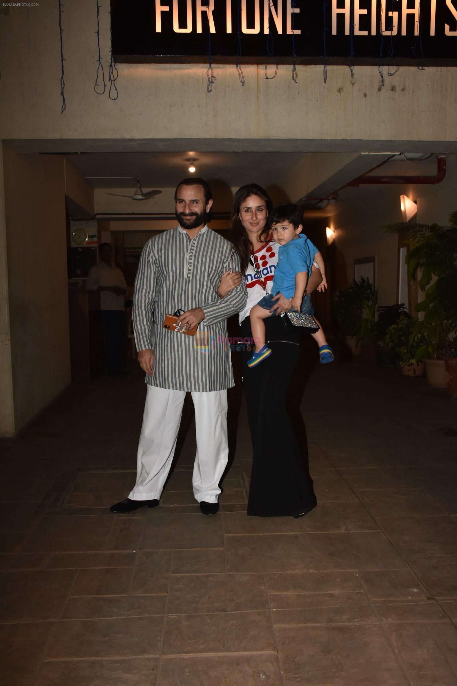 Kareena Kapoor, Saif Ali KHan at Taimur's birthday party in bandra on 7th Dec 2018