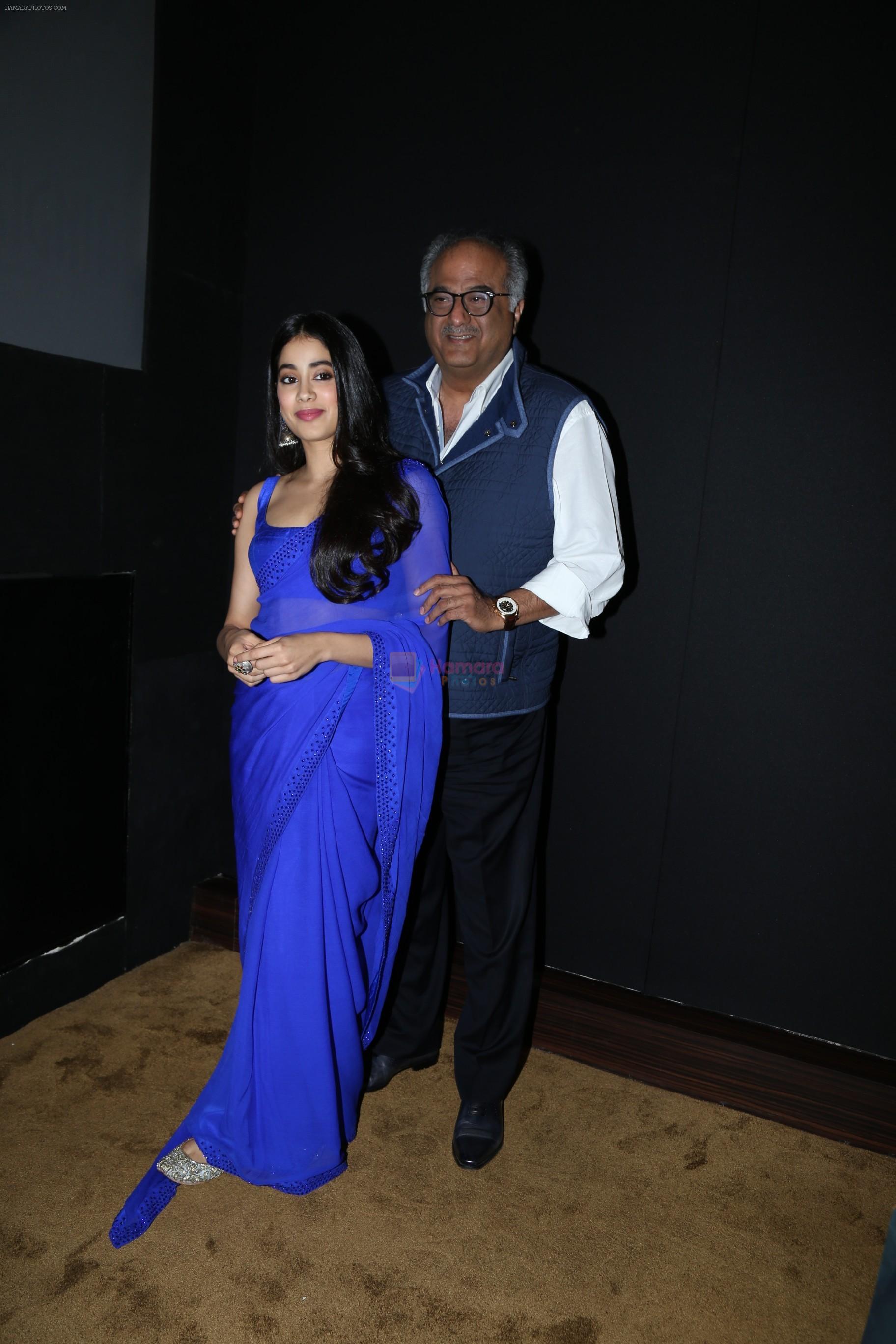 Janhvi Kapoor and Boney Kapoor snapped during felicitation at Royal Consulate of Norway in Insiginia Lounge, Metro Inox, Marine Lines on 11th Dec 2018