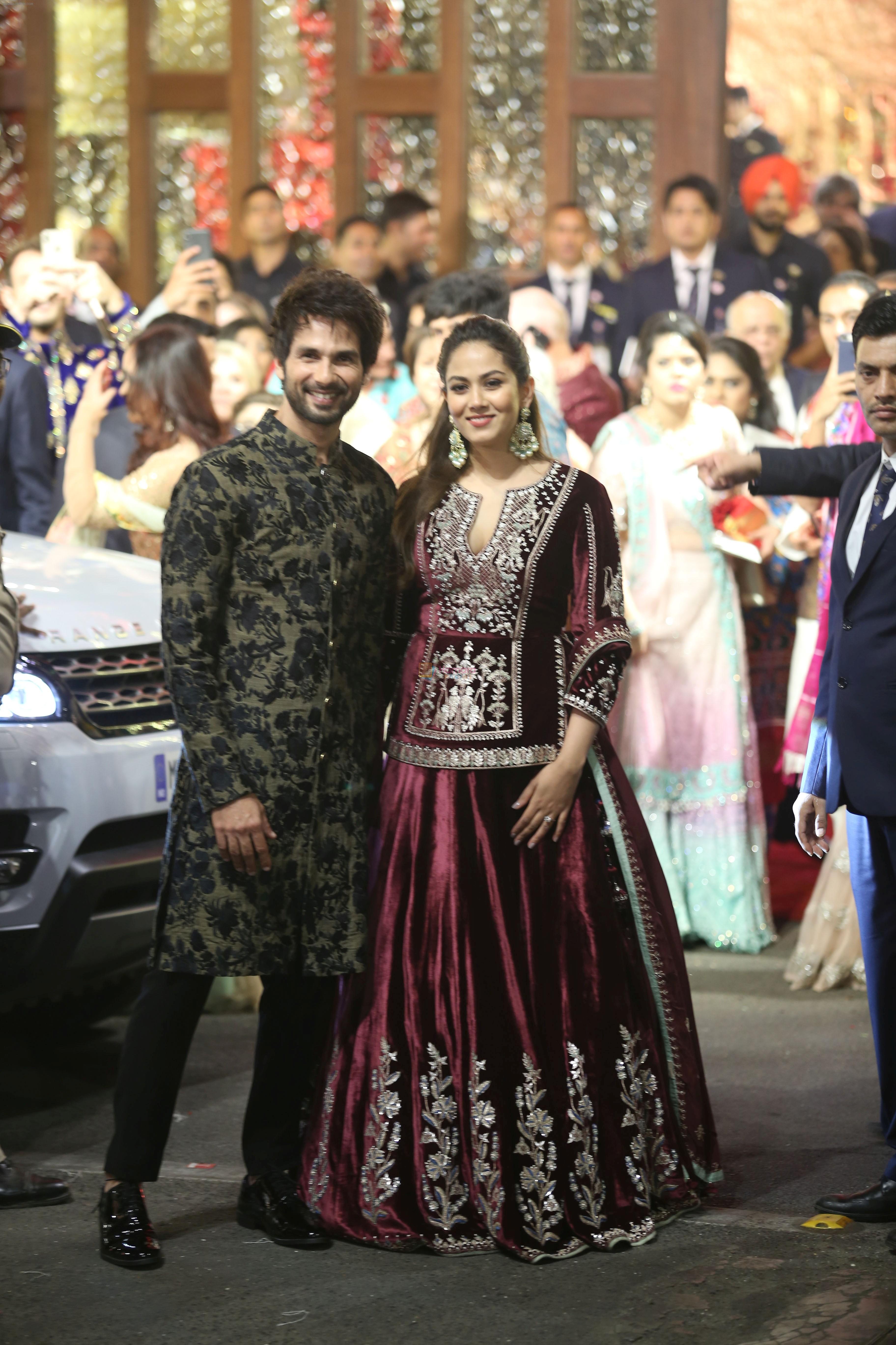 Shahid Kapoor, Mira Rajput at Isha Ambani and Anand Piramal's wedding on 12th Dec 2018