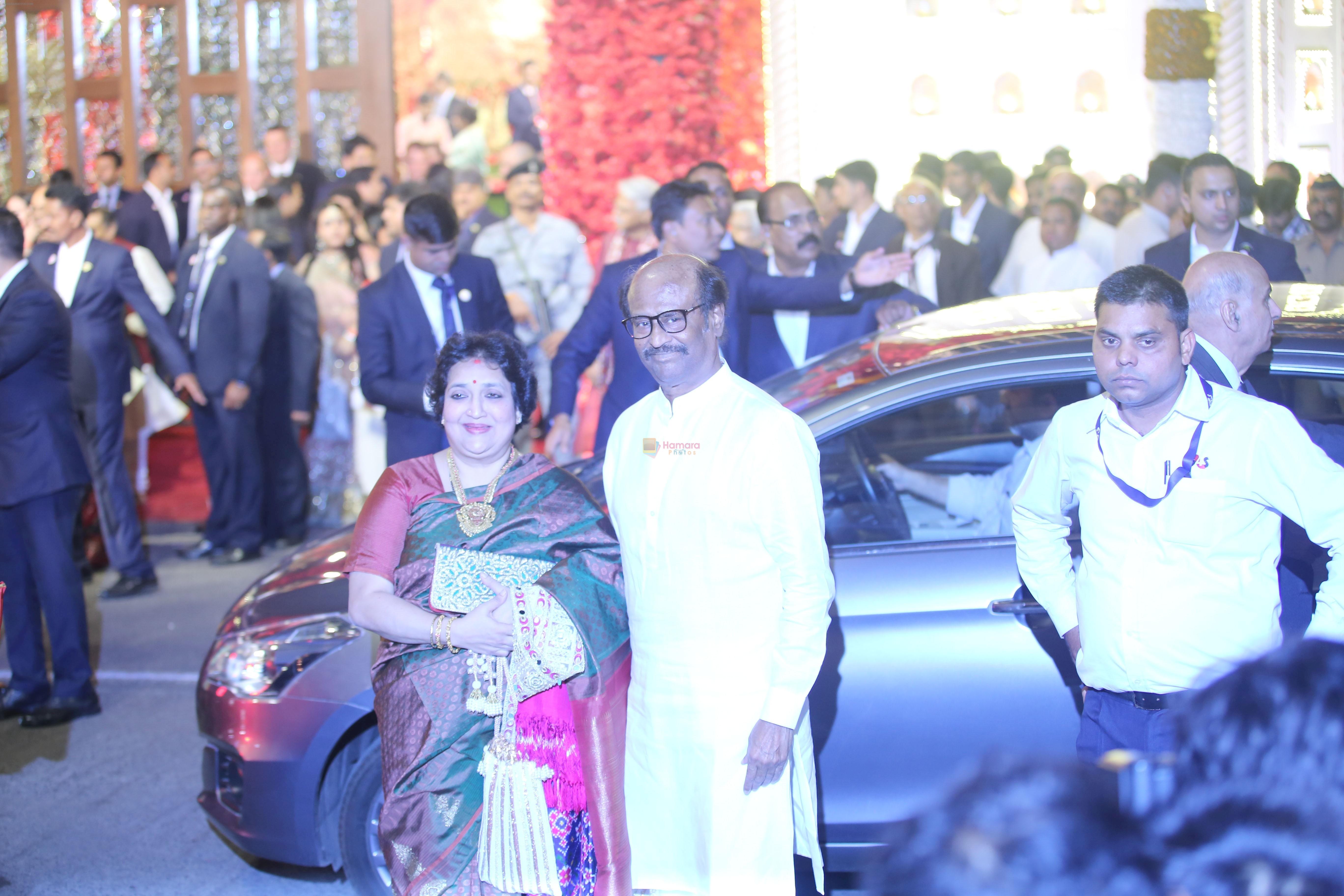 Rajnikanth  at Isha Ambani and Anand Piramal's wedding on 12th Dec 2018