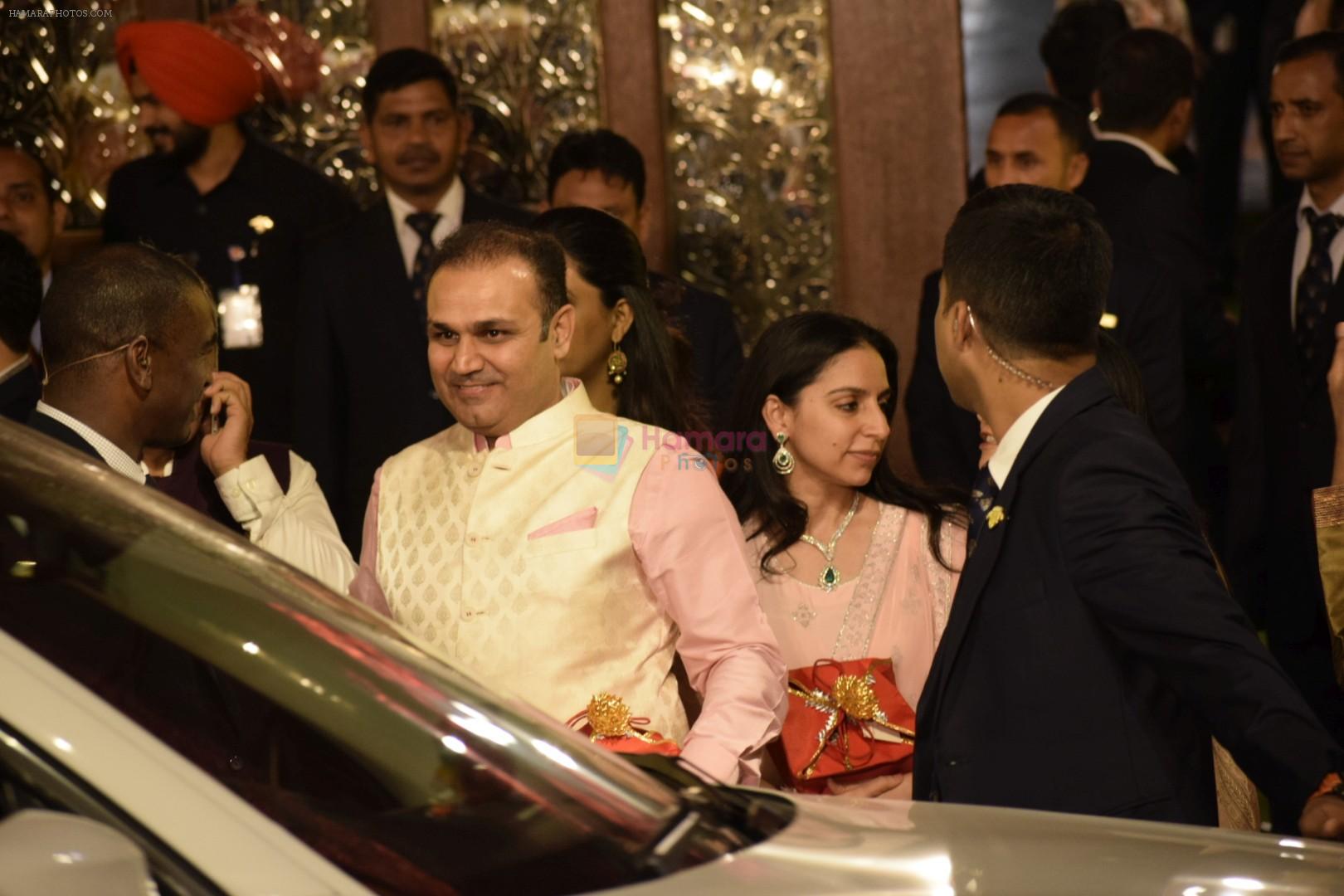 Virender Sehwag at Isha Ambani and Anand Piramal's wedding on 12th Dec 2018
