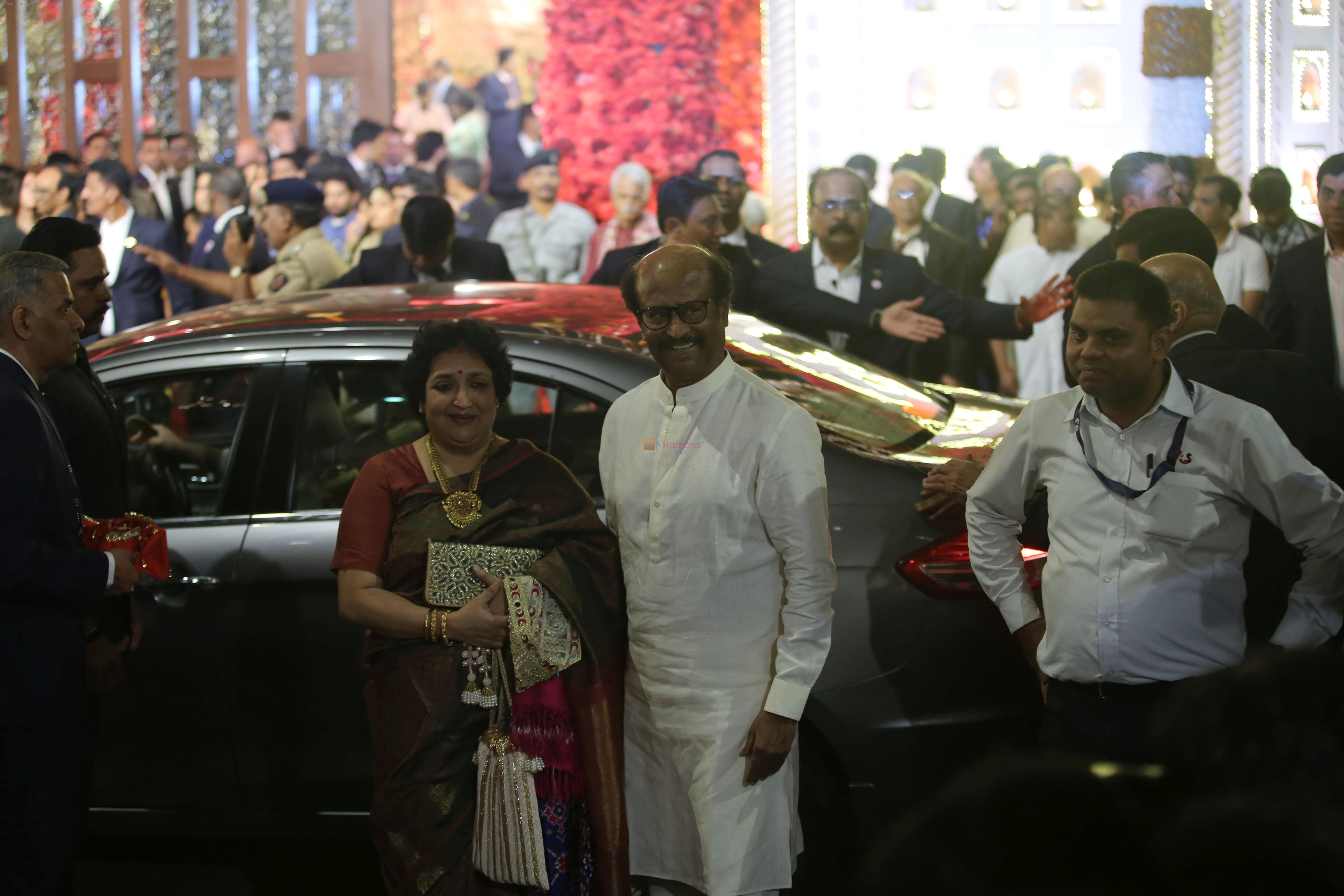 Rajnikanth  at Isha Ambani and Anand Piramal's wedding on 12th Dec 2018