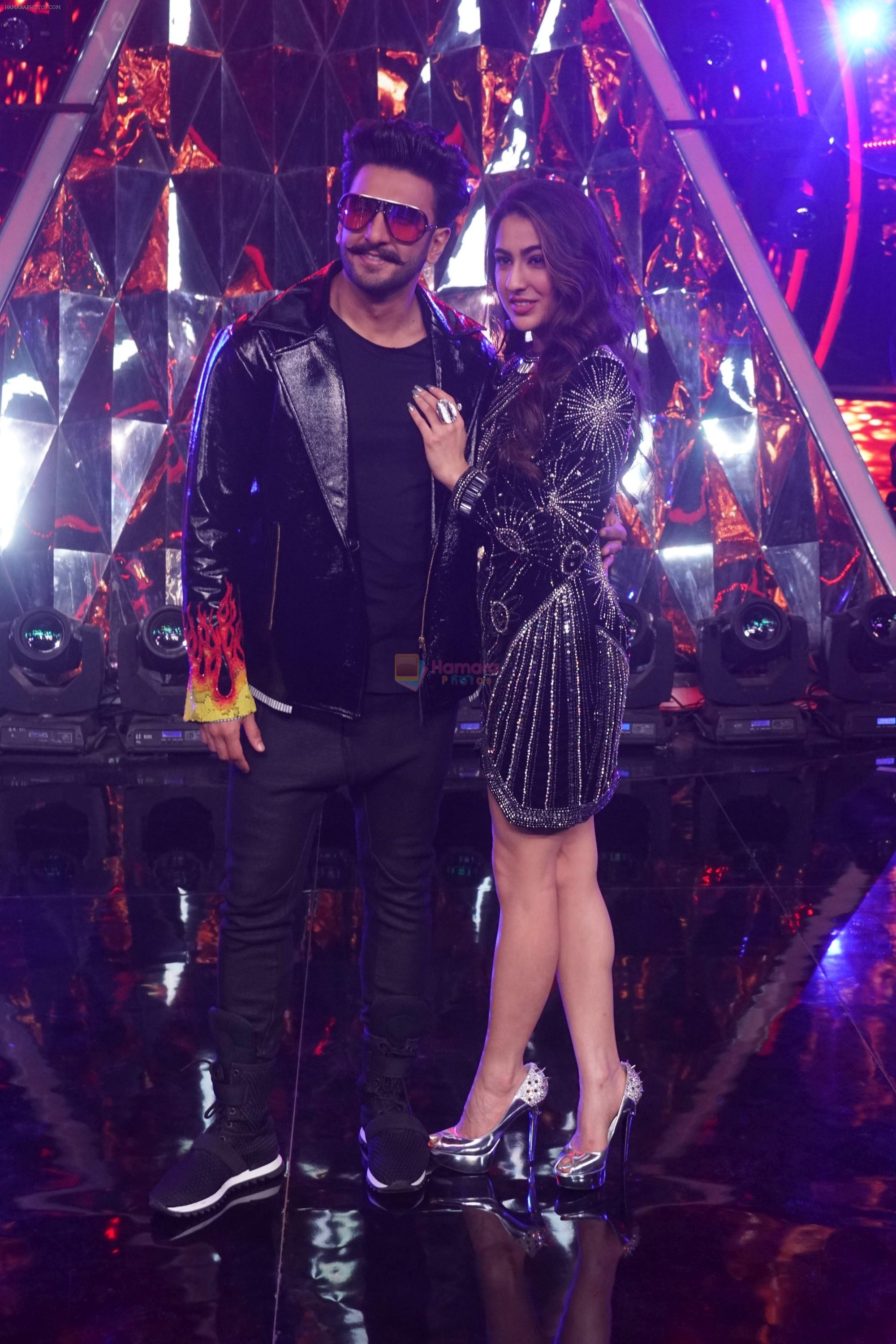 Ranveer Singh, Sara Ali Khan At the Promotion of Film SIMMBA On the Sets Of Indian Idol on 13th Dec 2018