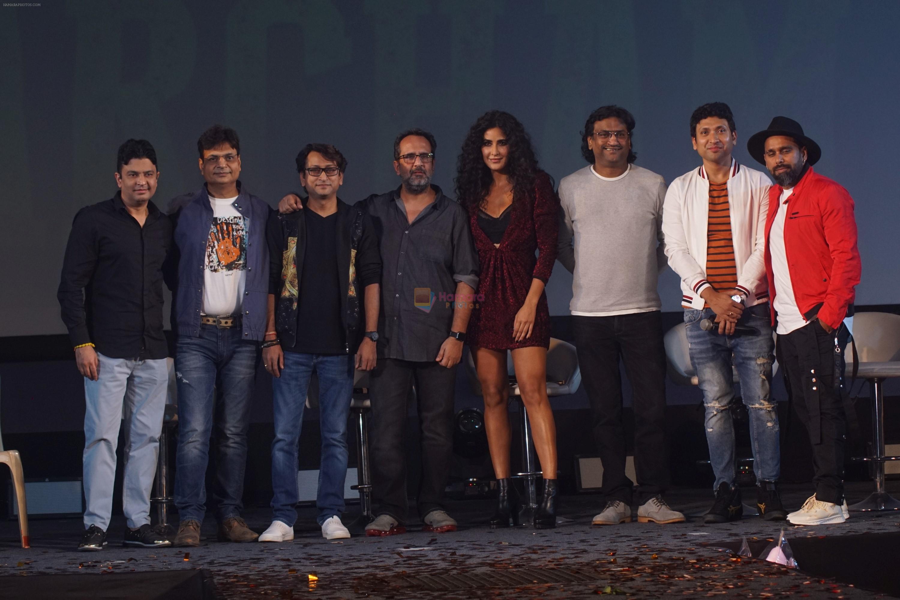 Katrina Kaif, Bhushan Kumar, Ajay Gogavale, Atul Gogavale, Anand L Rai at the Song Launch Husn Parcham from Film Zero on 12th Dec 2018