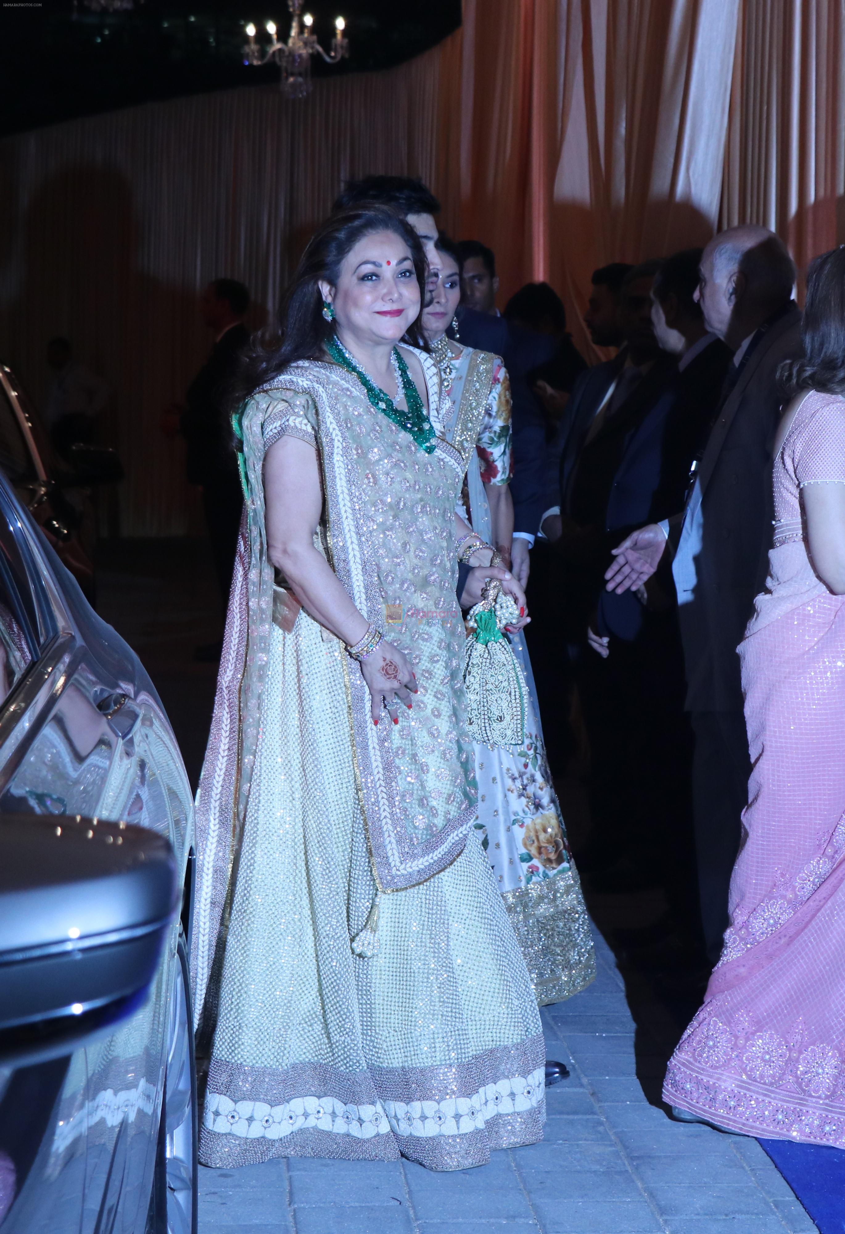 Tina Ambani at Isha Ambani & Anand Piramal wedding reception in jio garden bkc on 15th Dec 2018