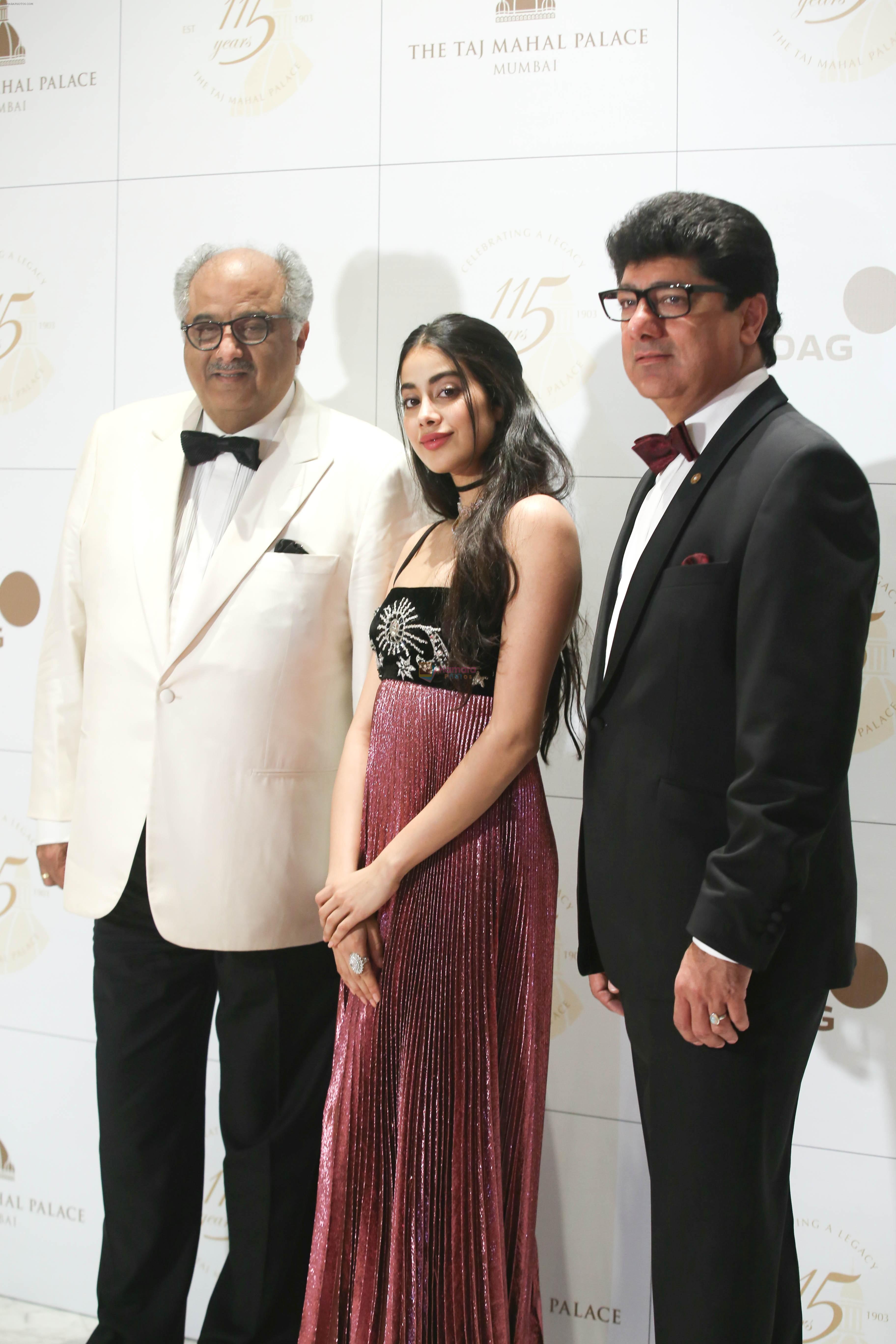 Janhvi Kapoor, Boney Kapoor attends the 115th anniversary celebration of Taj Mahal Palace which was celebrated with A Black Tie Charity Ball in mumbai on 15th Dec 2018