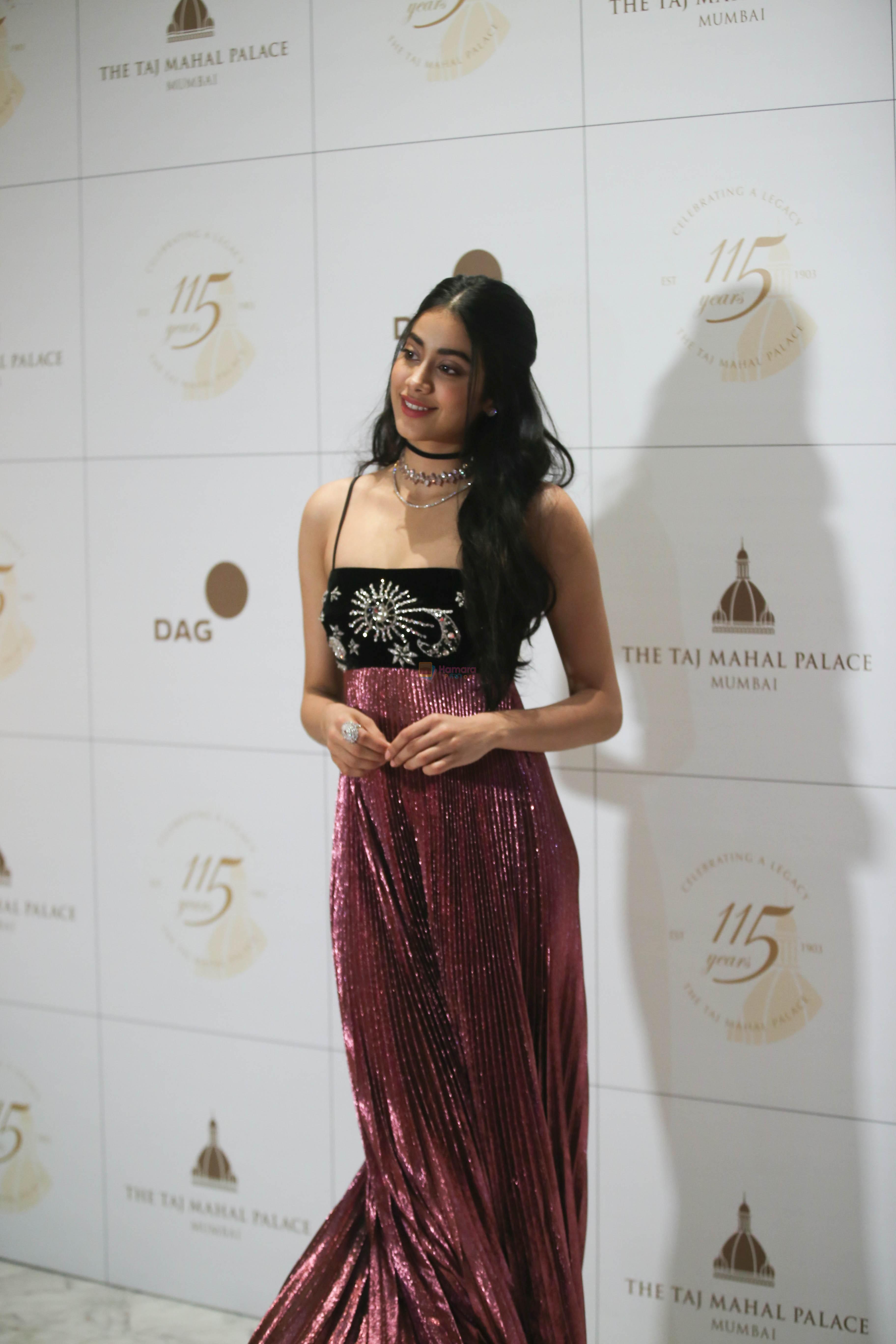 Janhvi Kapoor attends the 115th anniversary celebration of Taj Mahal Palace which was celebrated with A Black Tie Charity Ball in mumbai on 15th Dec 2018