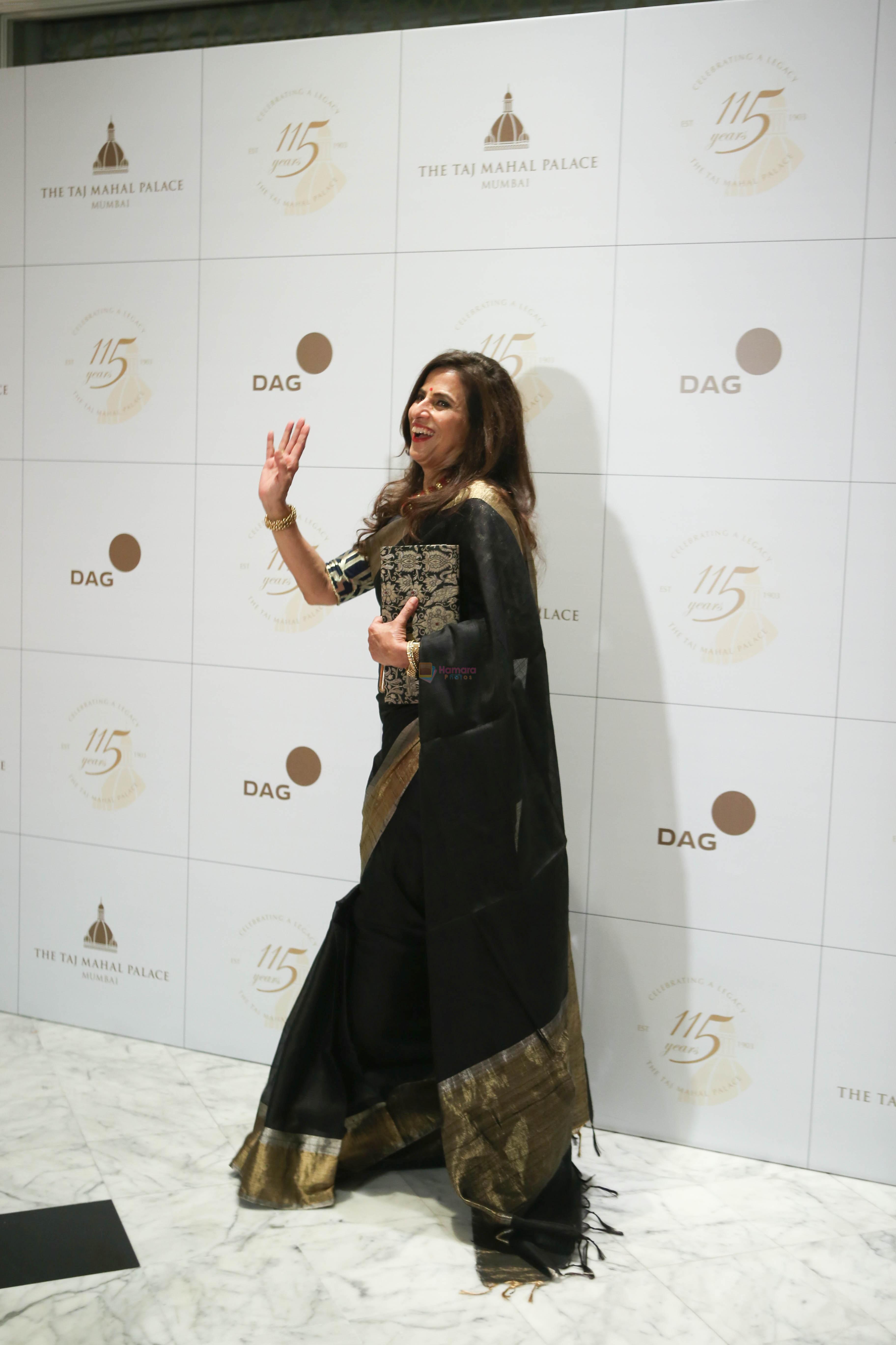 Shobhaa De attends the 115th anniversary celebration of Taj Mahal Palace which was celebrated with A Black Tie Charity Ball in mumbai on 15th Dec 2018