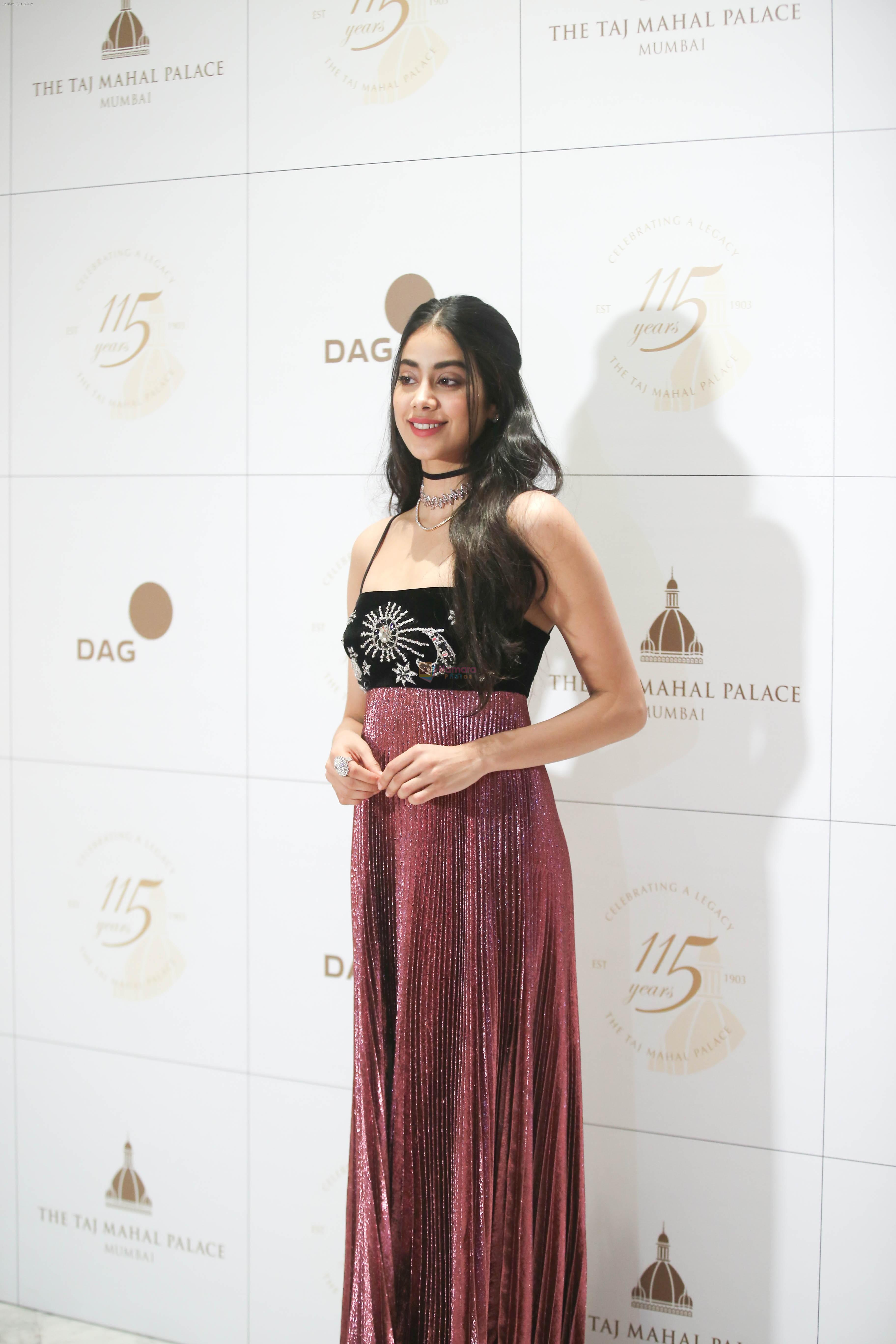 Janhvi Kapoor attends the 115th anniversary celebration of Taj Mahal Palace which was celebrated with A Black Tie Charity Ball in mumbai on 15th Dec 2018