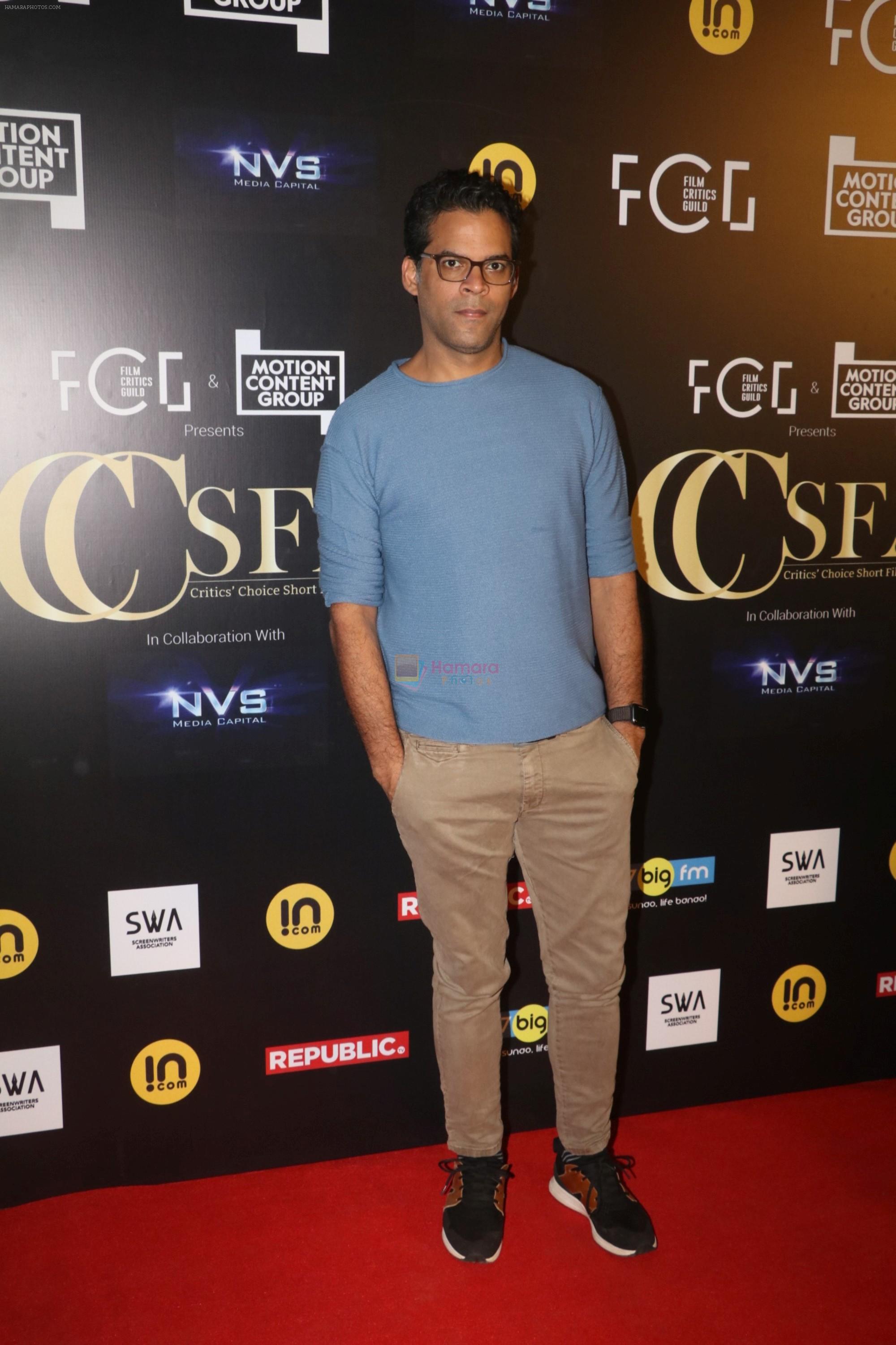 Vikramaditya Motwane at the Red carpet of critics choice short film awards on 15th Dec 2018