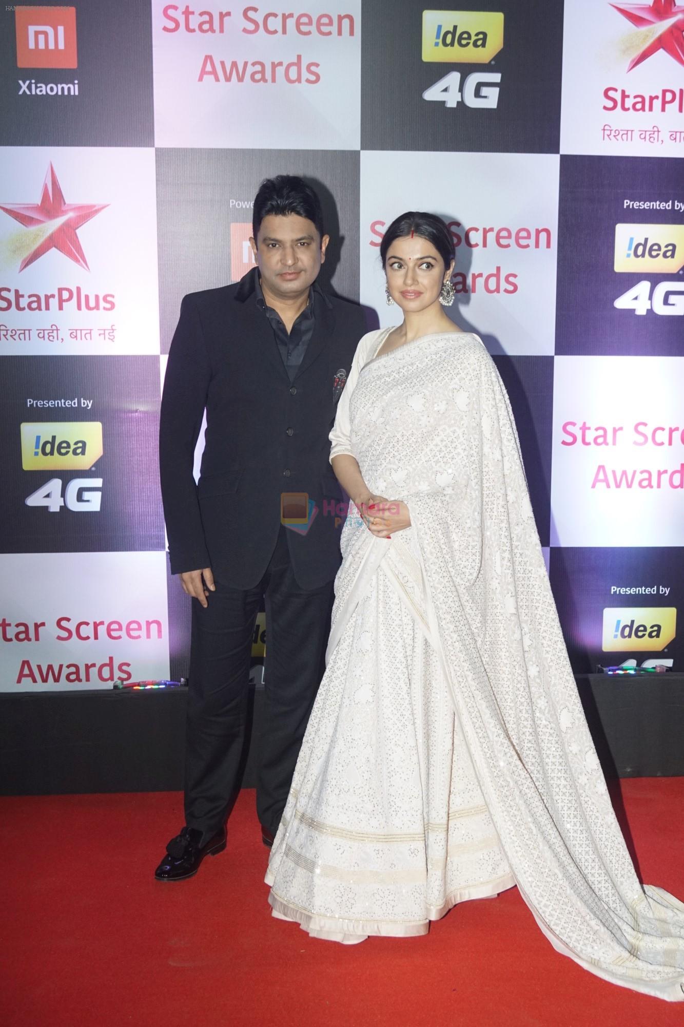 Divya Kumar, Bhushan Kumar at Red Carpet of Star Screen Awards 2018 on 16th Dec 2018