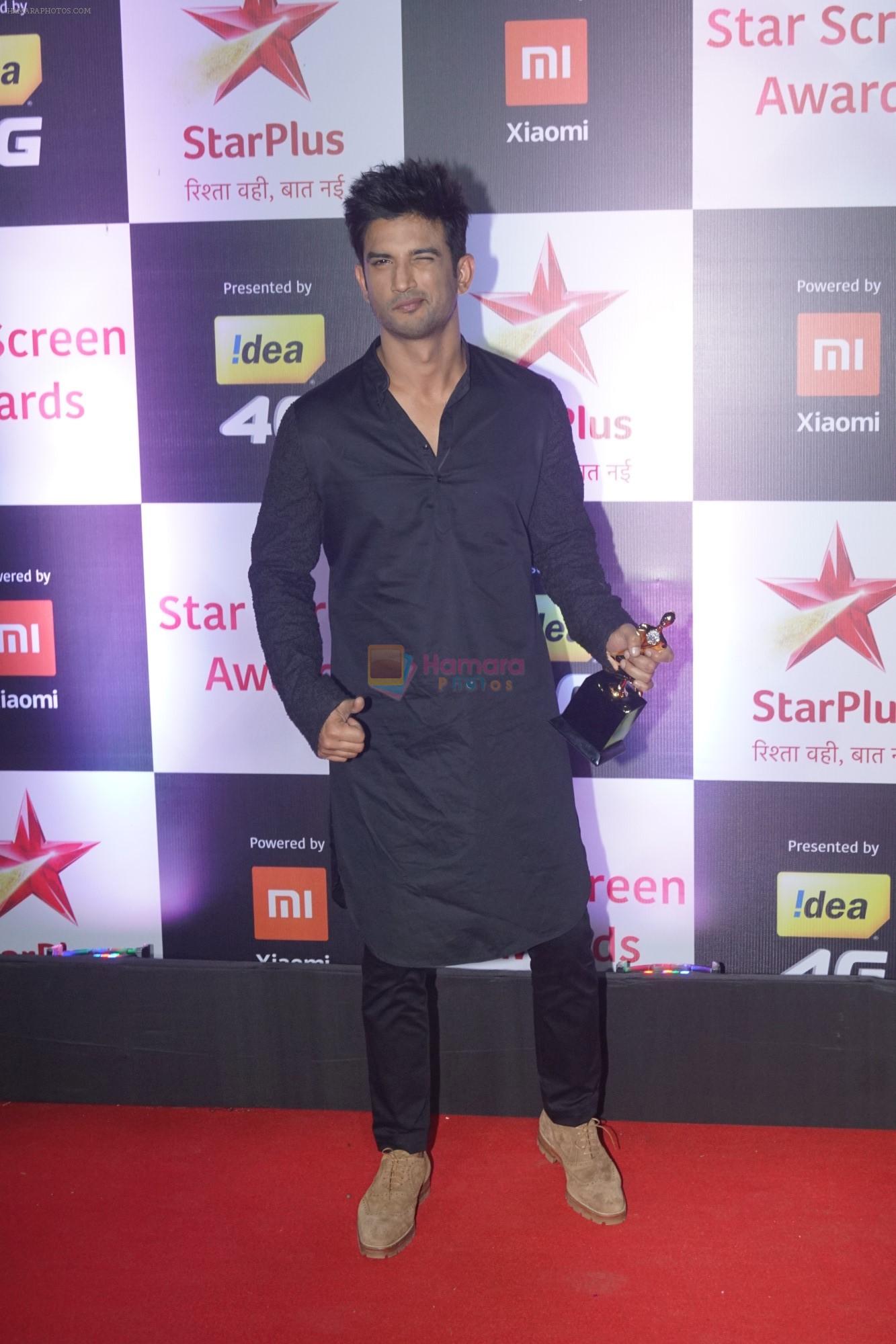 Sushant Singh Rajput at Red Carpet of Star Screen Awards 2018 on 16th Dec 2018