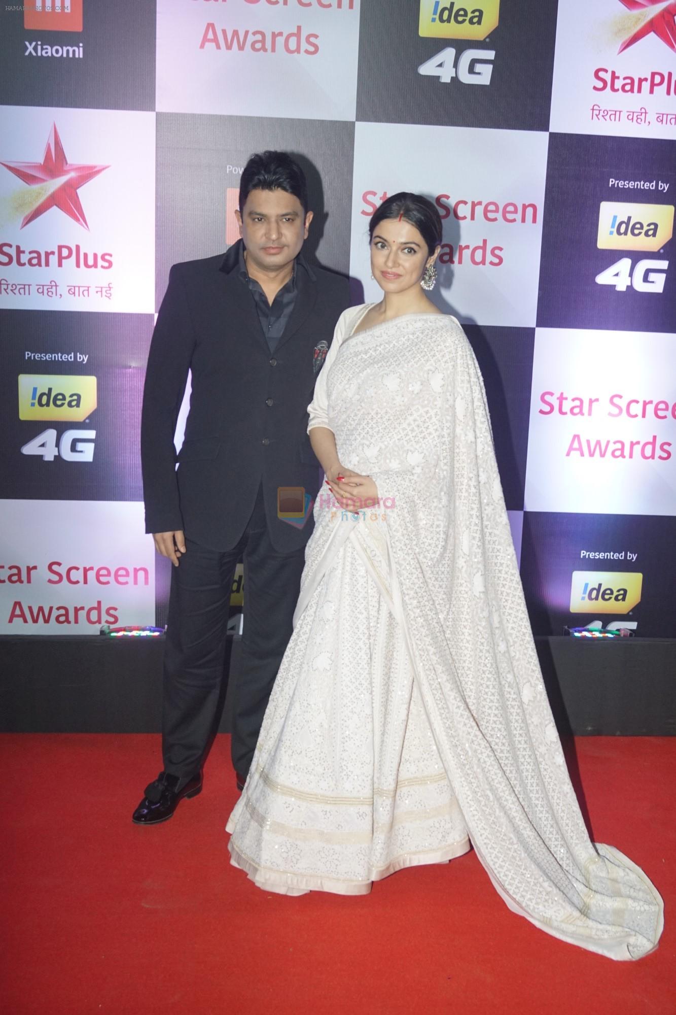 Divya Kumar, Bhushan Kumar at Red Carpet of Star Screen Awards 2018 on 16th Dec 2018