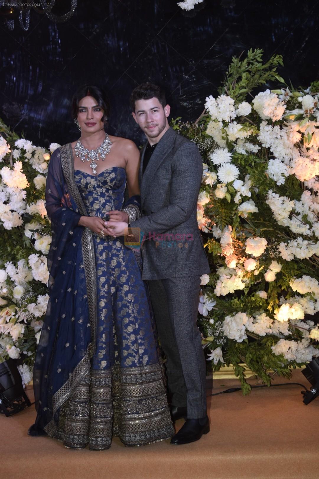 Priyanka Chopra and Nick Jonas at Wedding reception in Mumbai on 19th Dec 2018