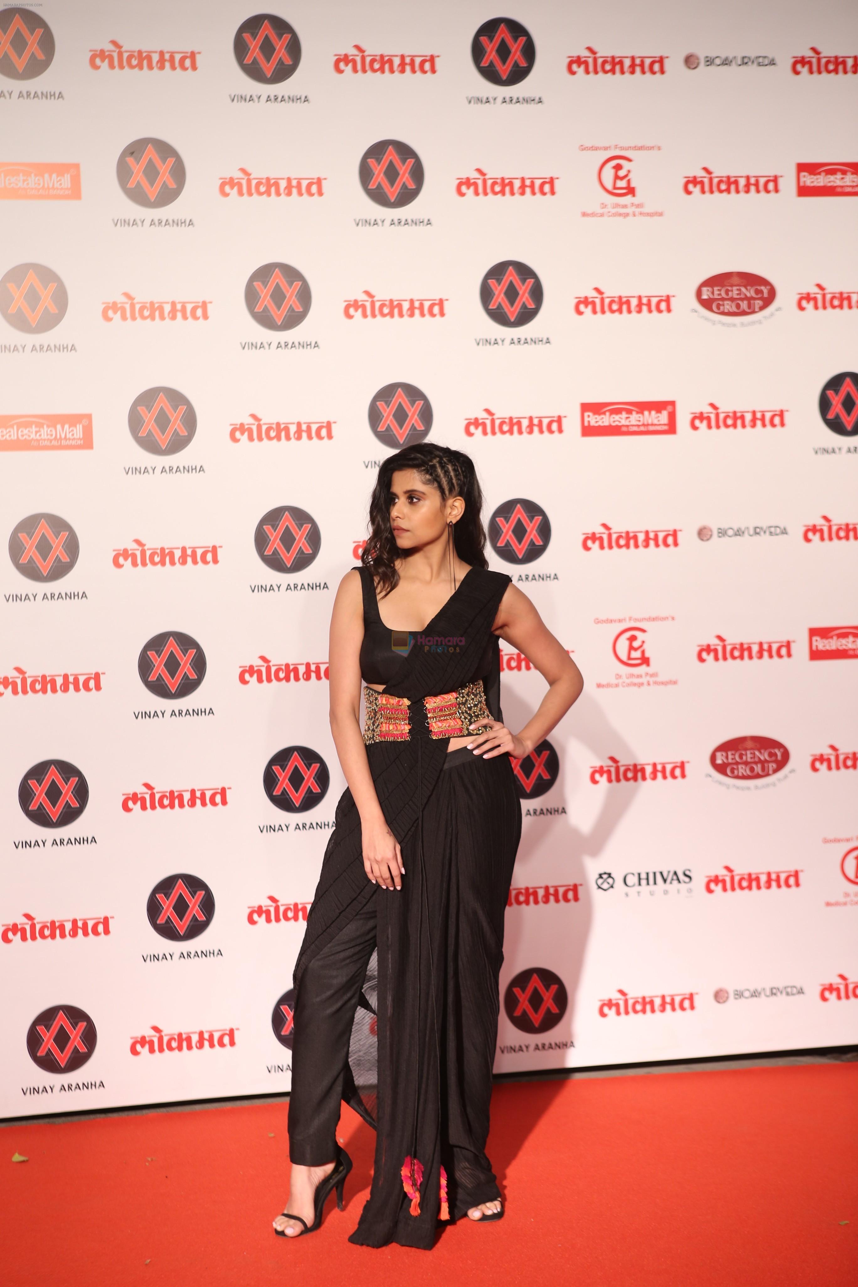 Sai Tamhankar at Lokmat Most Stylish Awards in The Leela hotel andheri on 19th Dec 2018