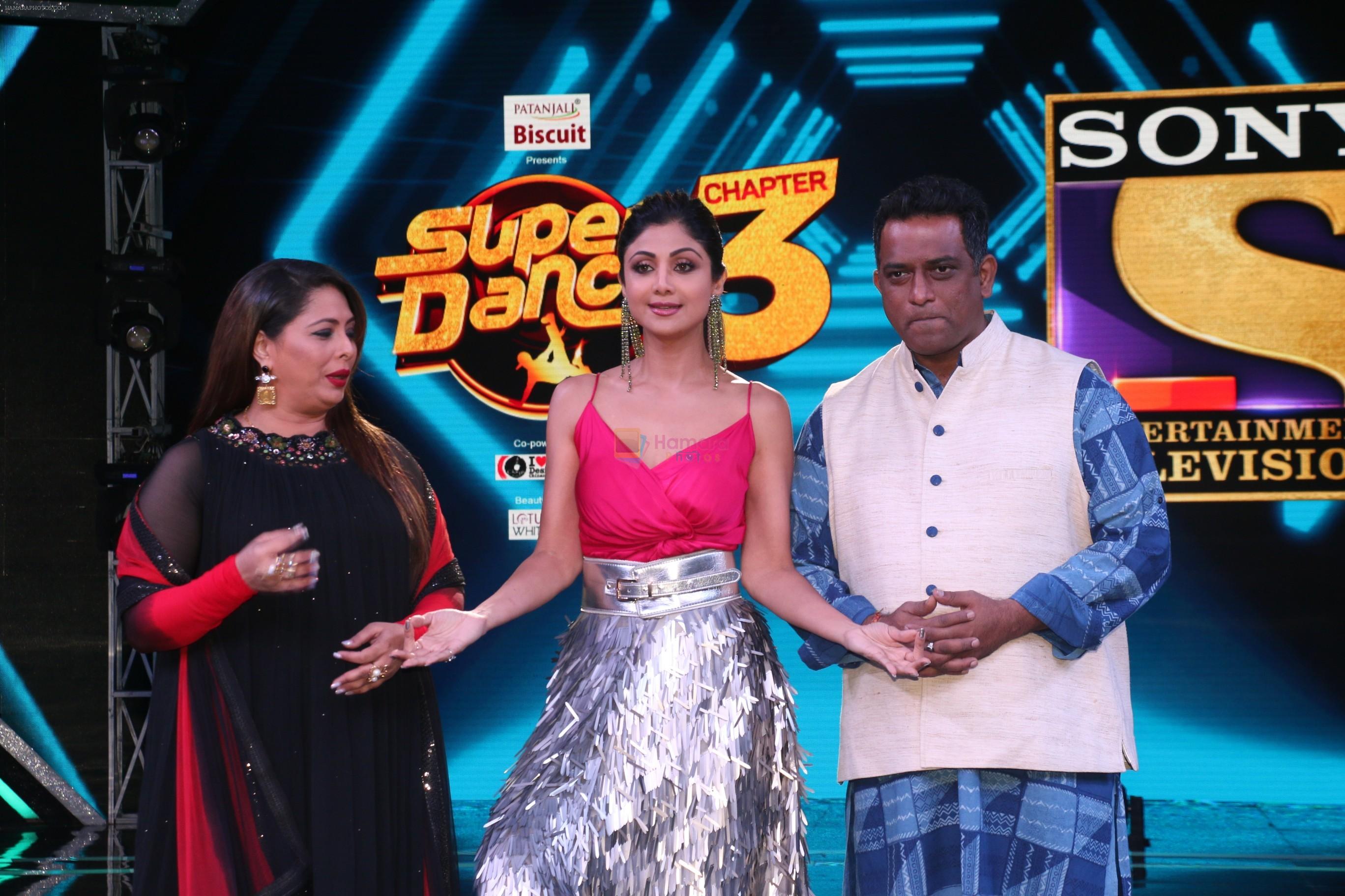 Geeta Kapoor, Shilpa Shetty, Anurag Basu at the Launch of Super Dancer Chapter 3 in Reliance studio filmcity goregaon on 19th Dec 2018