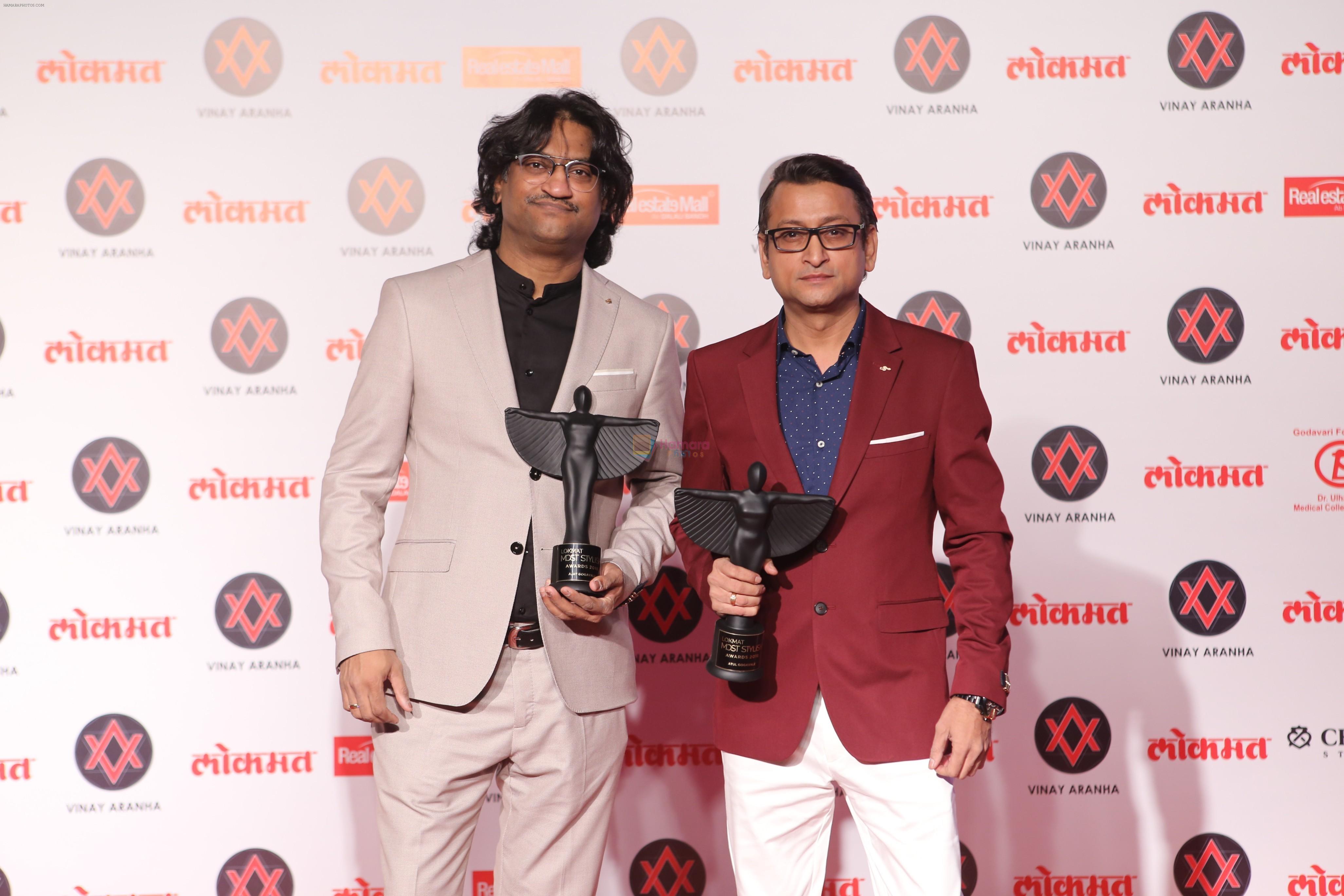 Atul Gogavale, Ajay Gogavale at Lokmat Most Stylish Awards in The Leela hotel andheri on 19th Dec 2018