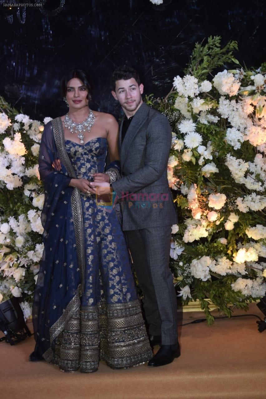 Priyanka Chopra and Nick Jonas at Wedding reception in Mumbai on 19th Dec 2018
