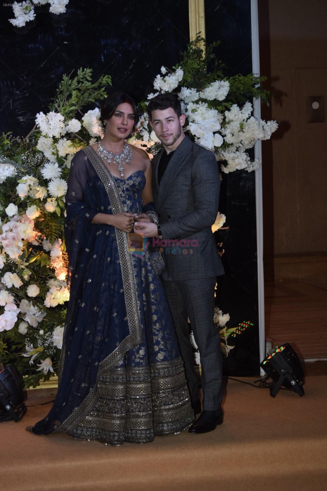 Priyanka Chopra and Nick Jonas at Wedding reception in Mumbai on 19th Dec 2018