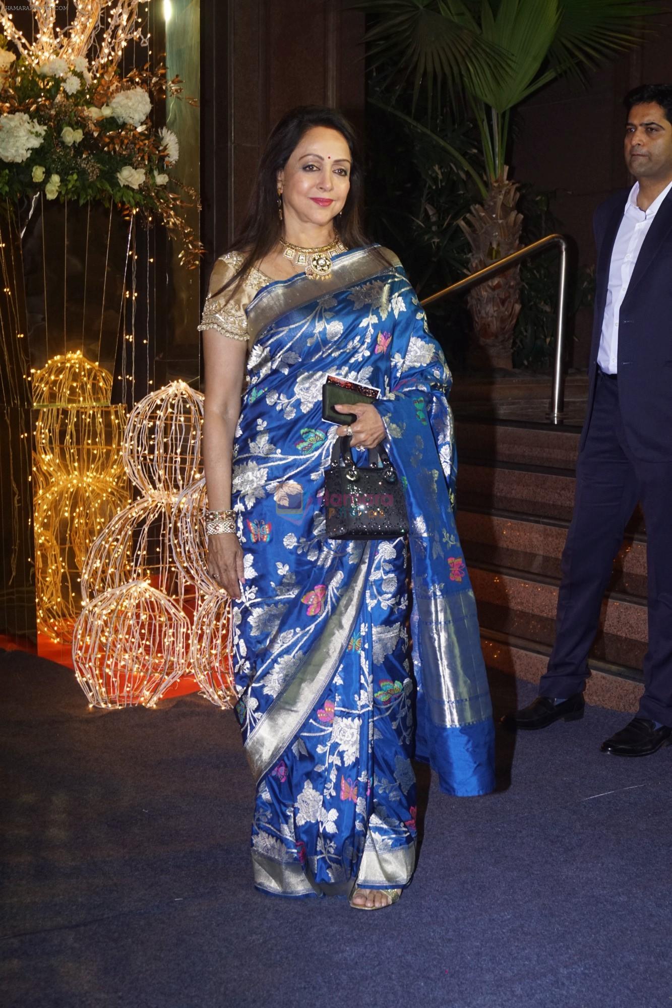 Hema Malini at Priyanka Chopra & Nick Jonas wedding reception in Taj Lands End bandra on 20th Dec 2018