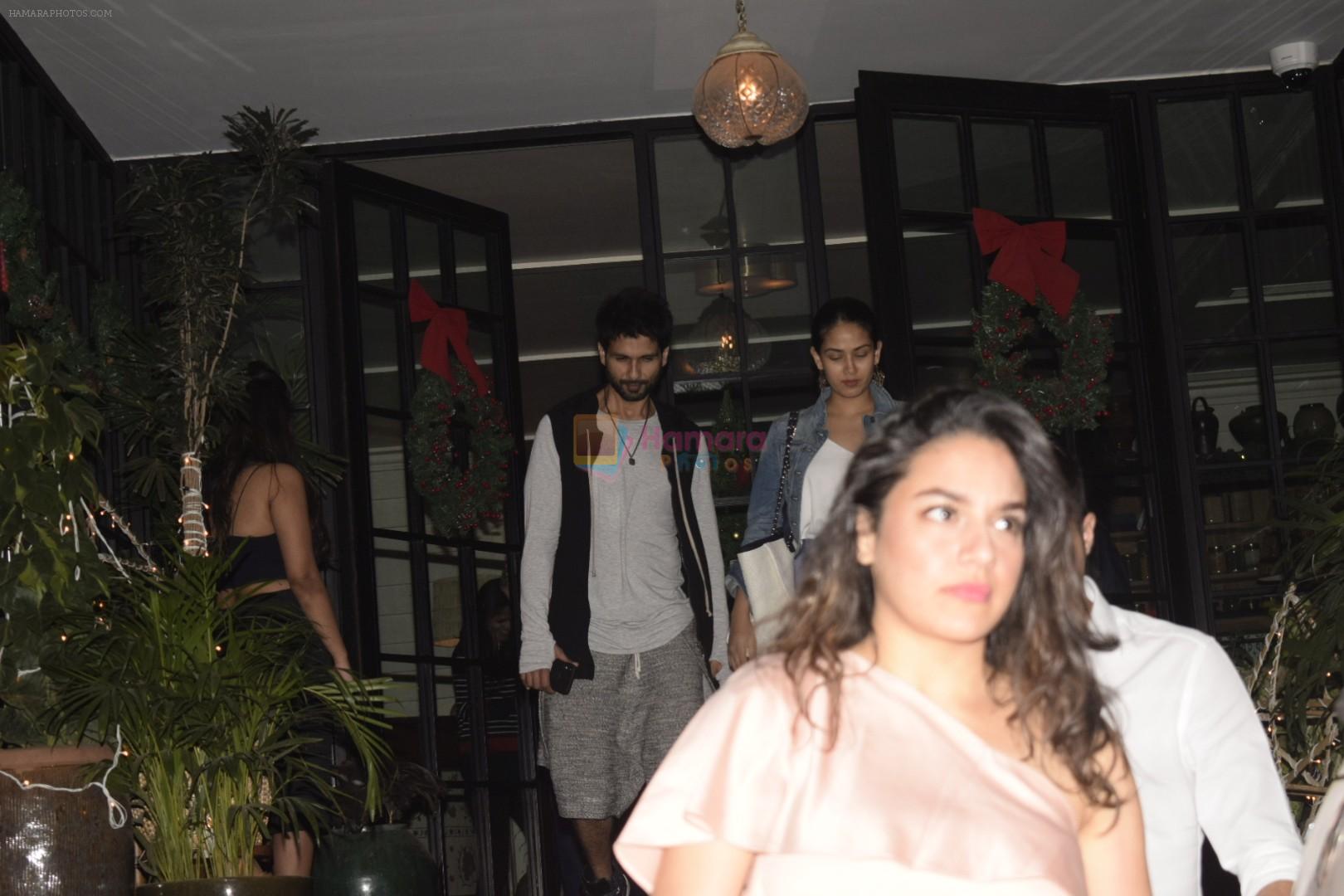 Shahid Kapoor, Mira Rajput Spotted At Soho House Juhu on 5th Jan 2019