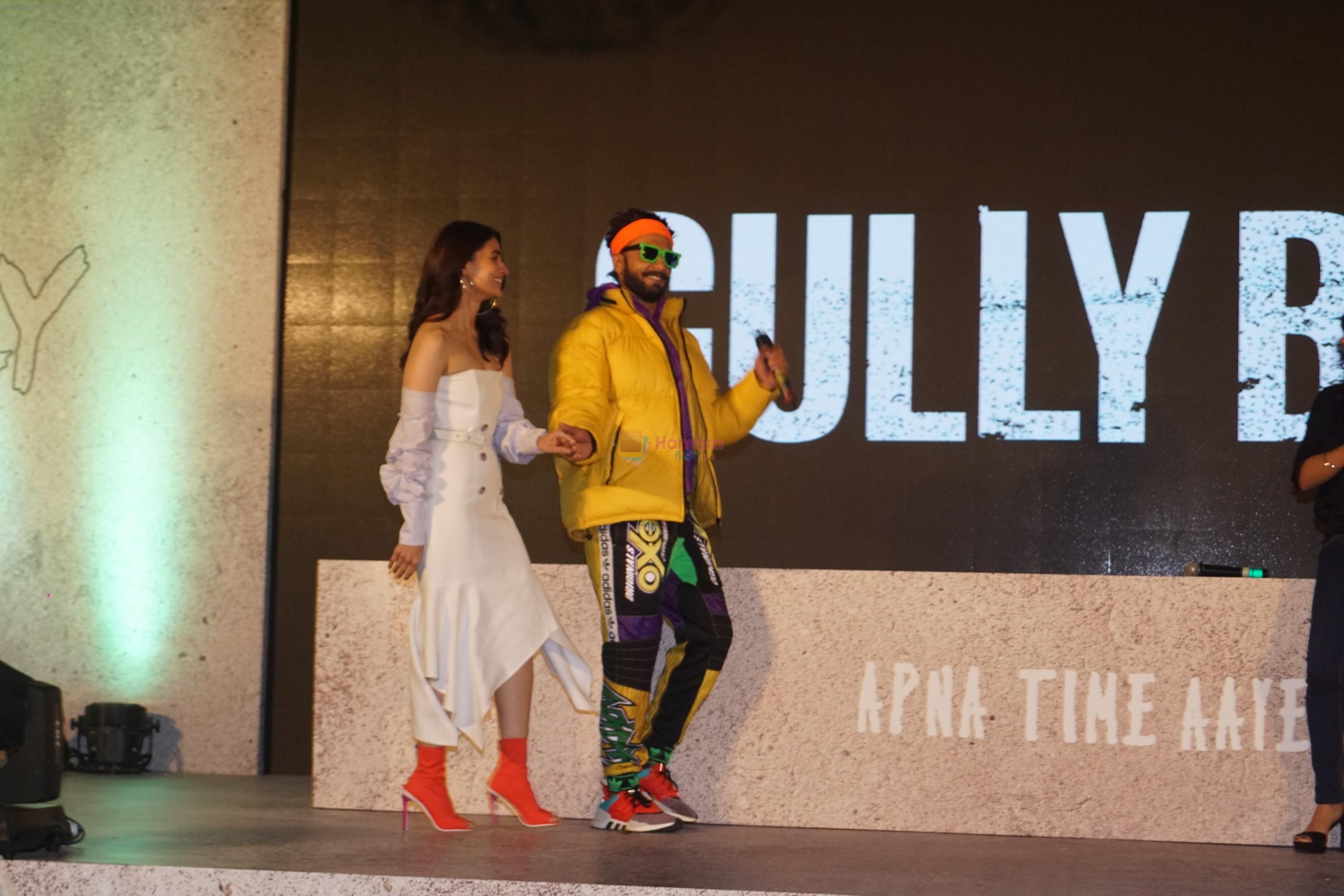Ranveer Singh, Alia Bhatt at the trailer launch of film Gully Boy on 8th Jan 2019