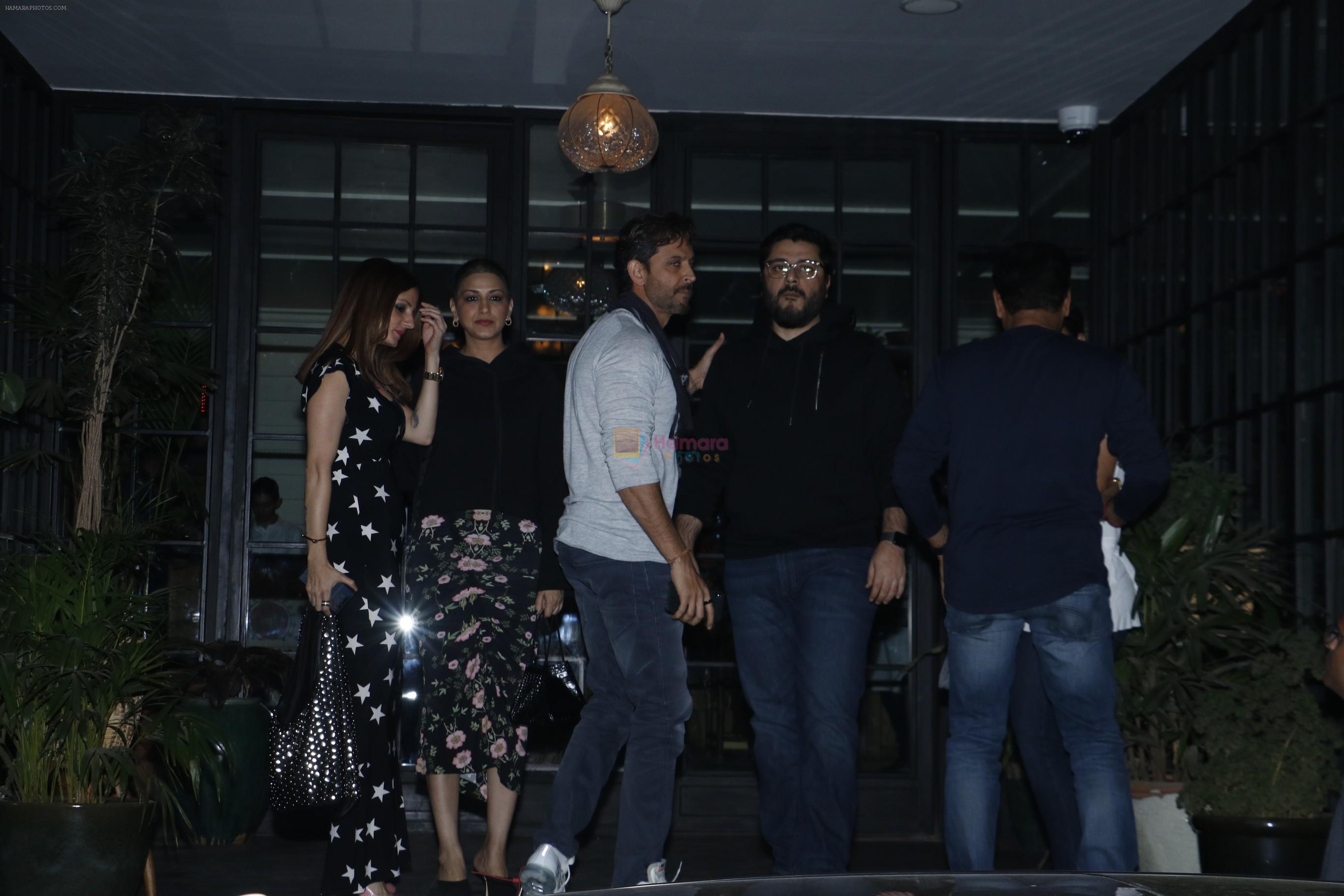 Hrithik Roshan, Sussanne, Sonali Bendre & Goldie Behl at Soho house in juhu on 10th Jan 2019