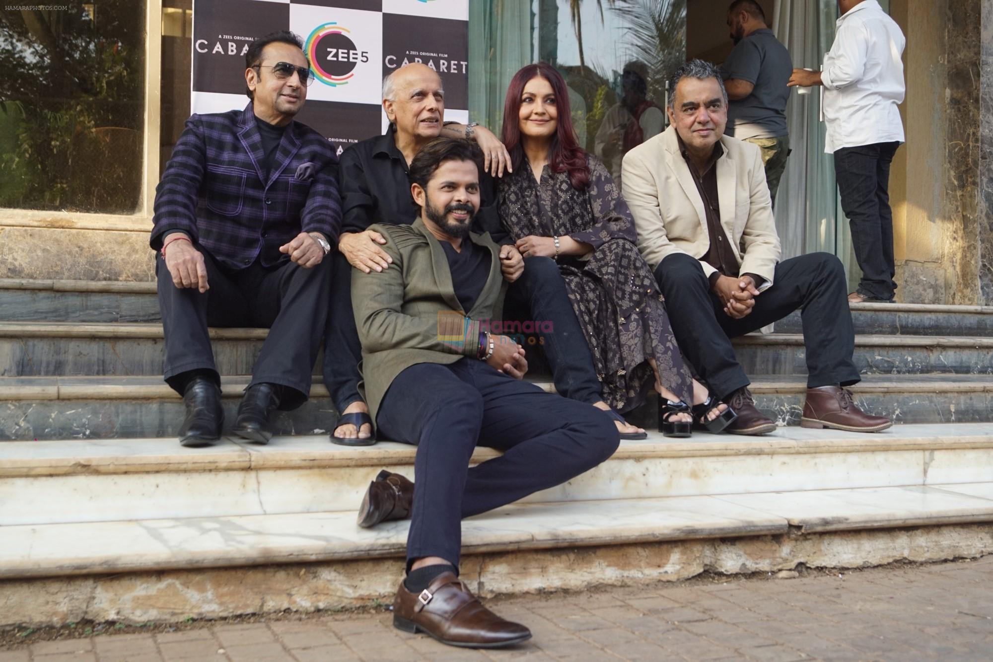 Pooja Bhatt,Mahesh Bhatt,Sreesanth, Gulshan Grover Spotted for Media Interviews of film Cabaret on 7th Jan 2019