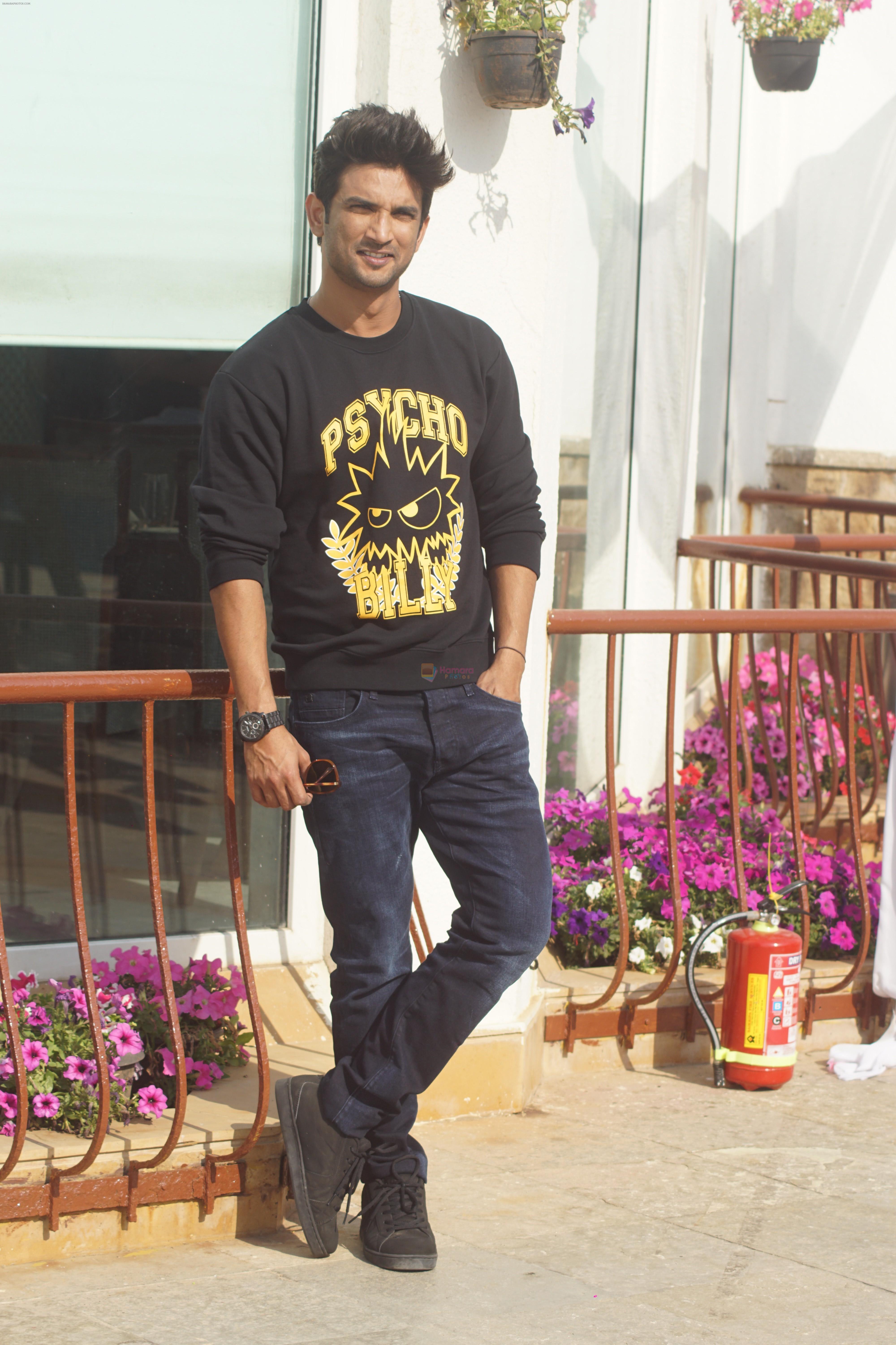 Sushant singh rajput at the promotion of film Sonchiriya on 7th Jan 2019