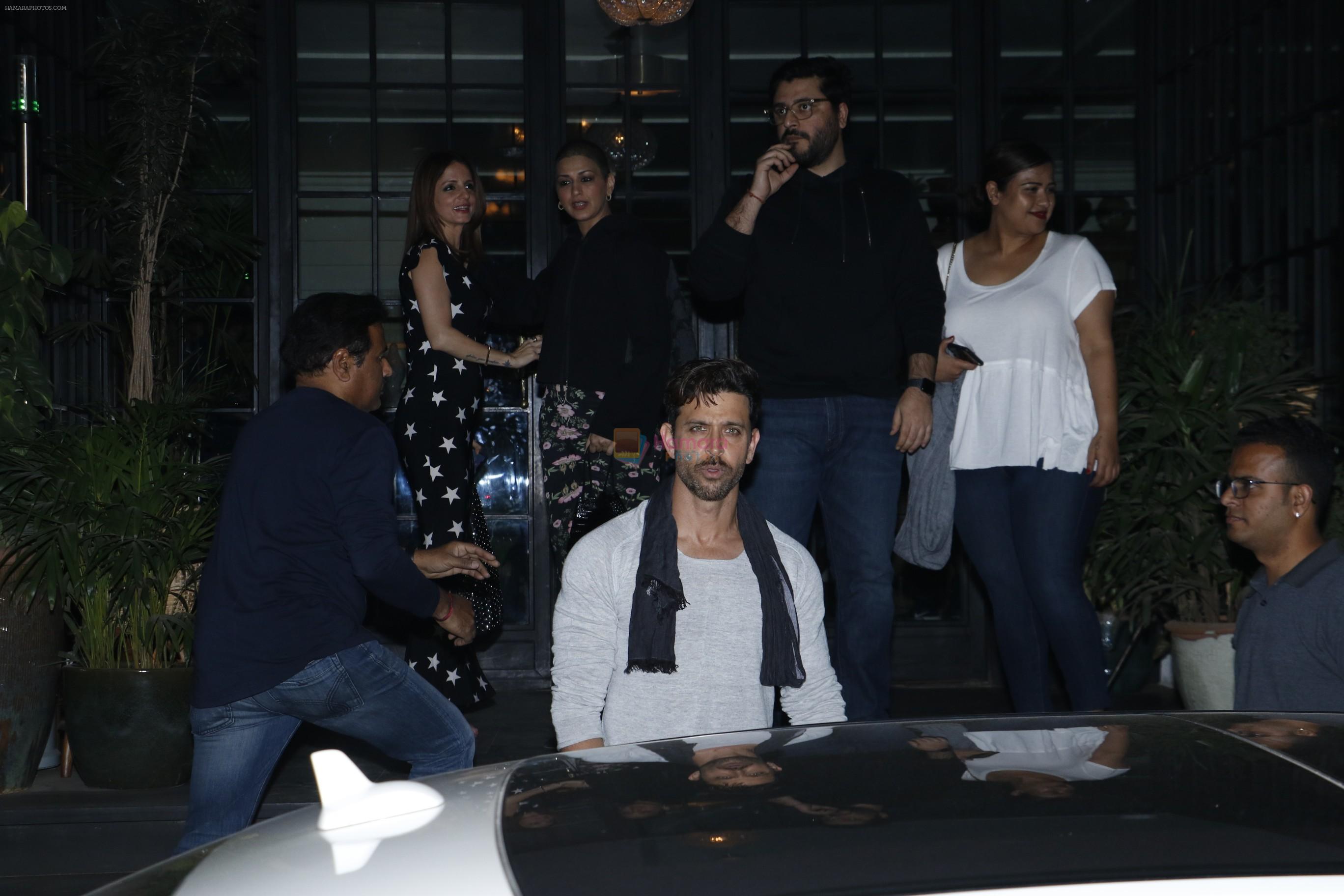 Hrithik Roshan, Sussanne, Sonali Bendre & Goldie Behl at Soho house in juhu on 10th Jan 2019