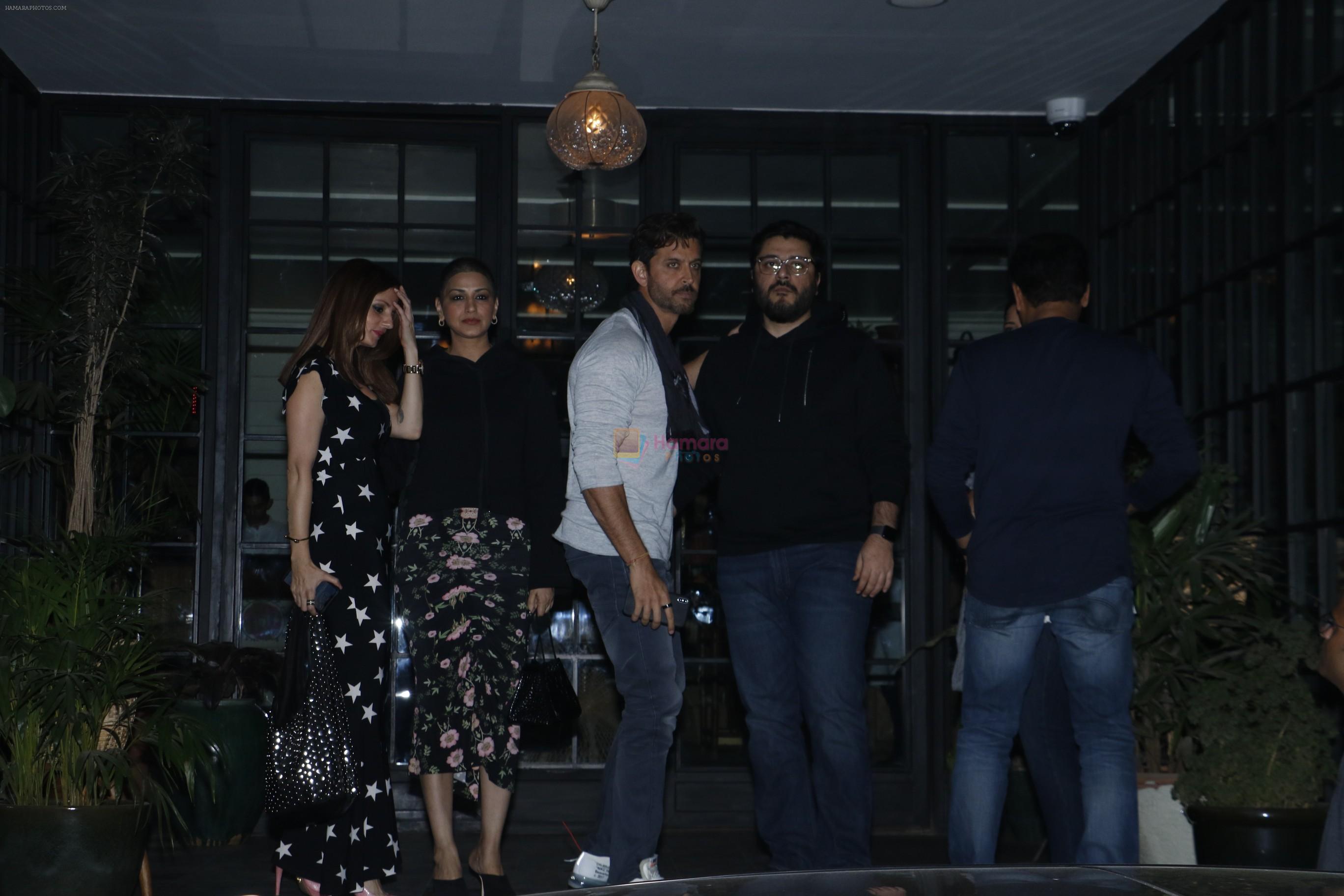Hrithik Roshan, Sussanne, Sonali Bendre & Goldie Behl at Soho house in juhu on 10th Jan 2019