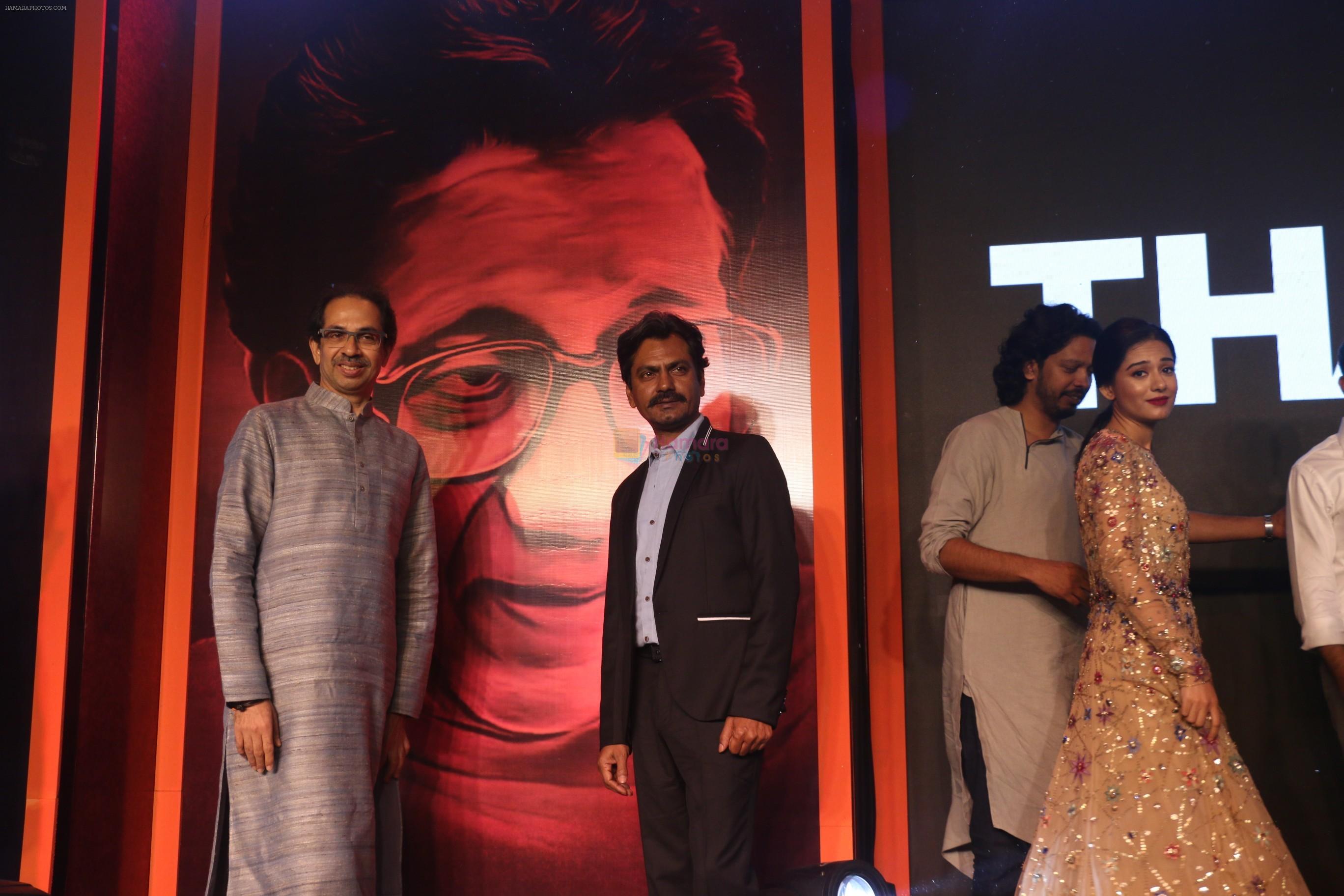 Uddhav Thackeray, Rashmi Thackeray, Amrita Rao, Nawazuddin Siddiqui at the Music Launch Of Film Thackeray in Taj Lands End Bandra on 13th Jan 2019