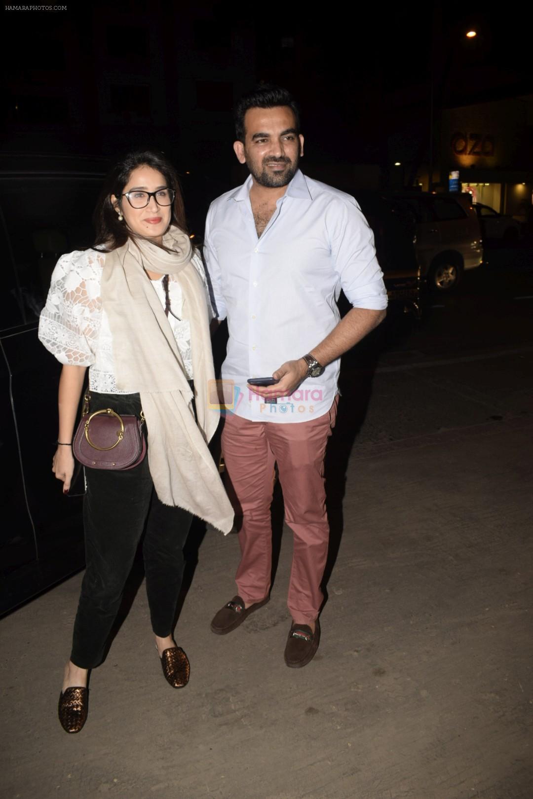 Zaheer Khan & Sagarika Ghatge spotted at Soho House juhu on 15th Jan 2019