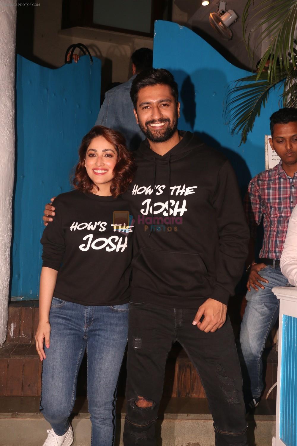 Vicky Kaushal, Yami Gautam at the Success party of film Uri in Olive, bandra on 16th Jan 2019