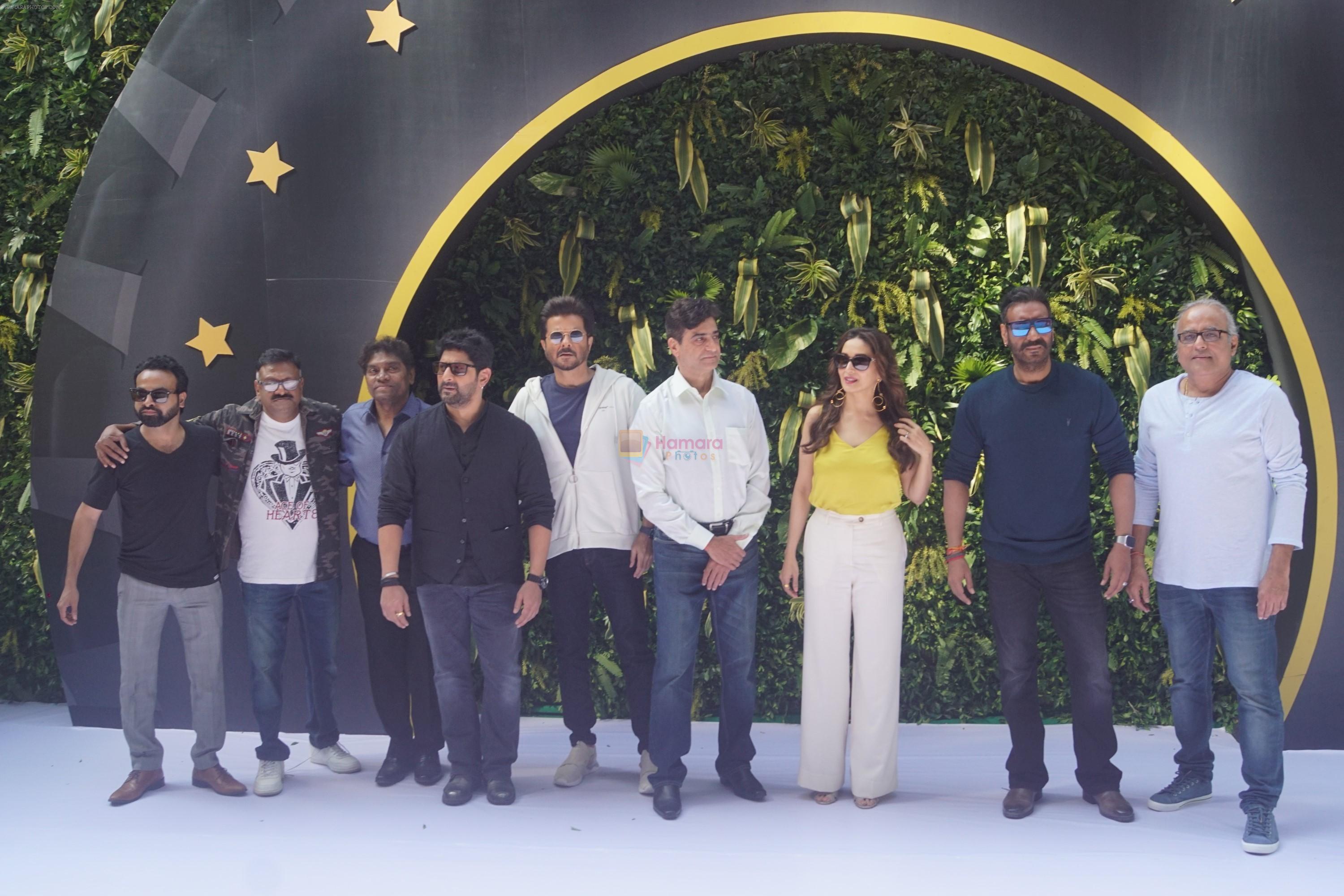Anil Kapoor, Madhuri Dixit, Ajay Devgan, Arshad Warsi, Indra Kumar, Johnny Lever at the Trailer Launch Of Flim Total Dhamaal on 21st Jan 2019