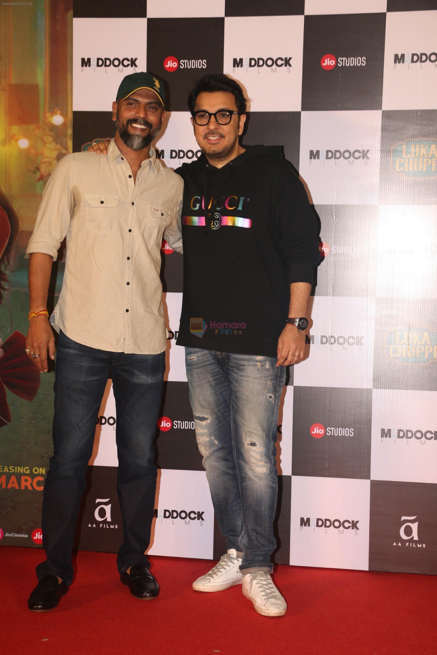 Laxman Utekar, Dinesh Vijan at theTrailer Launch Of Film Luka Chuppi in Mumbai on 24th Jan 2019
