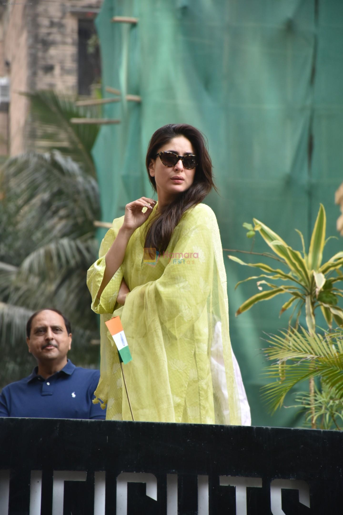 Kareena Kapoor during the flag hoisting ceremony at thier society in bandra on 26th Jan 2019
