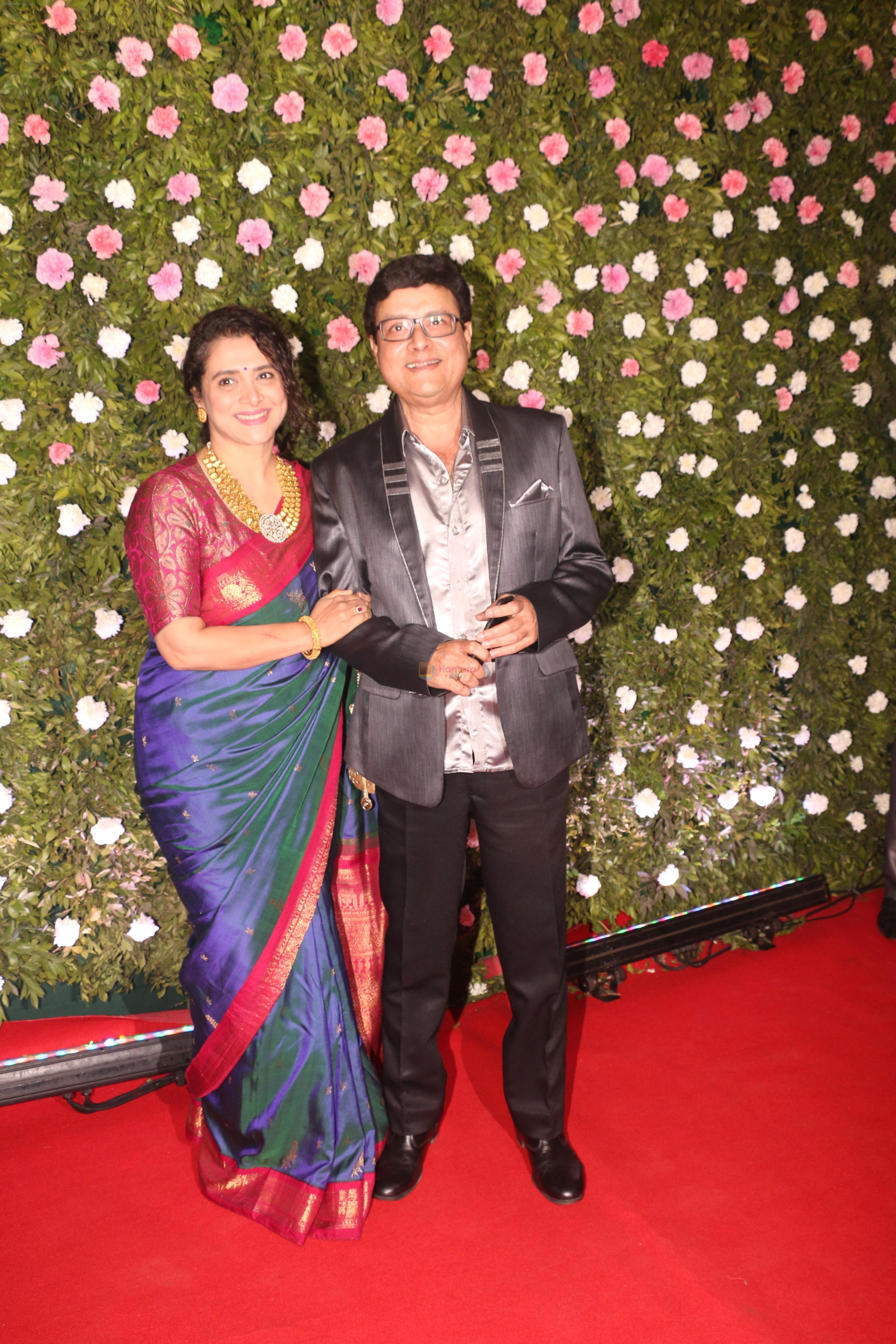 Sachin and Supriya Pilgaonkar at Raj Thackeray's son Amit's wediing in St Regis on 27th Jan 2019