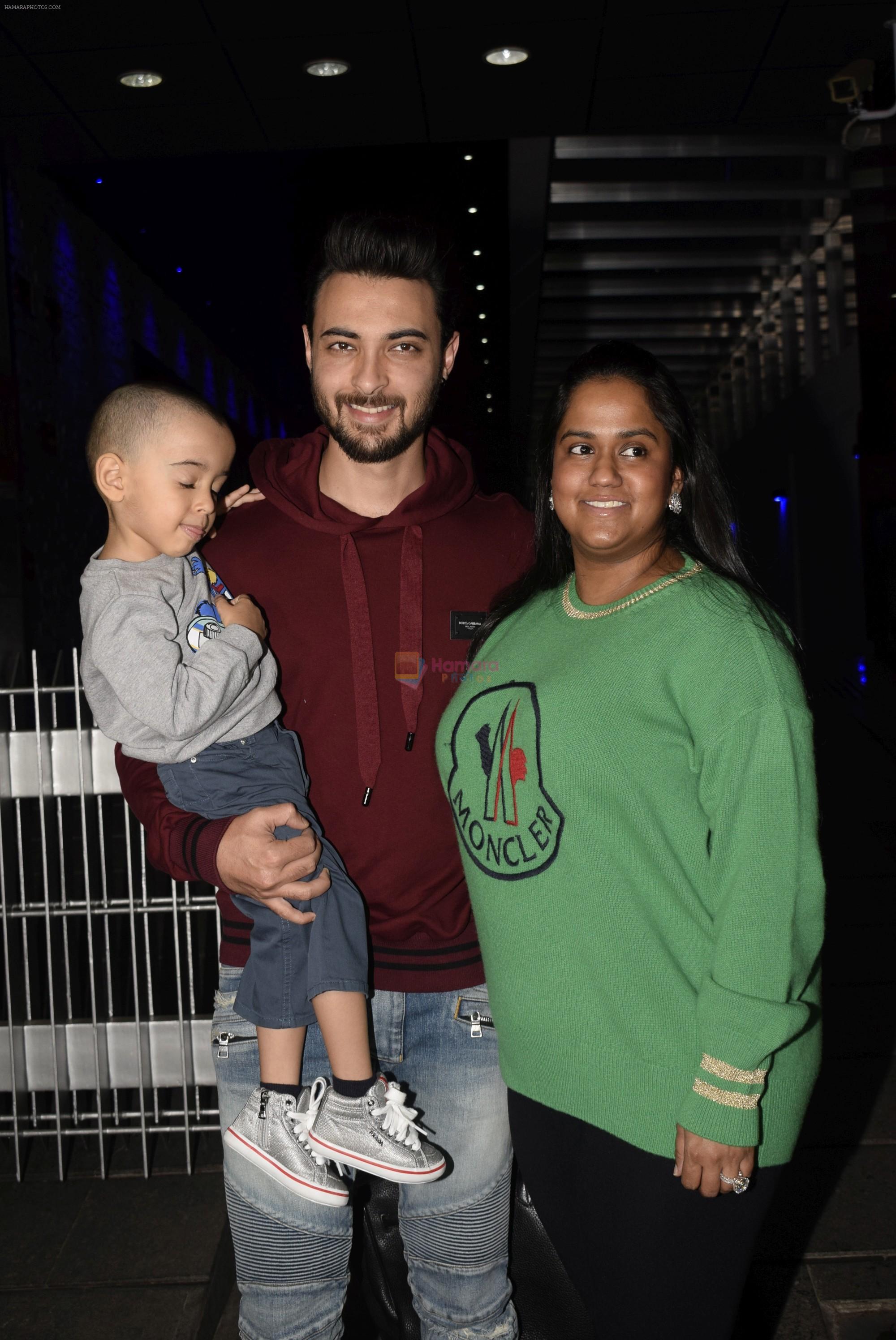 Ayush Sharma, Arpita Khan with son Spotted At Hakkasan Bandra on 27th Jan 2019