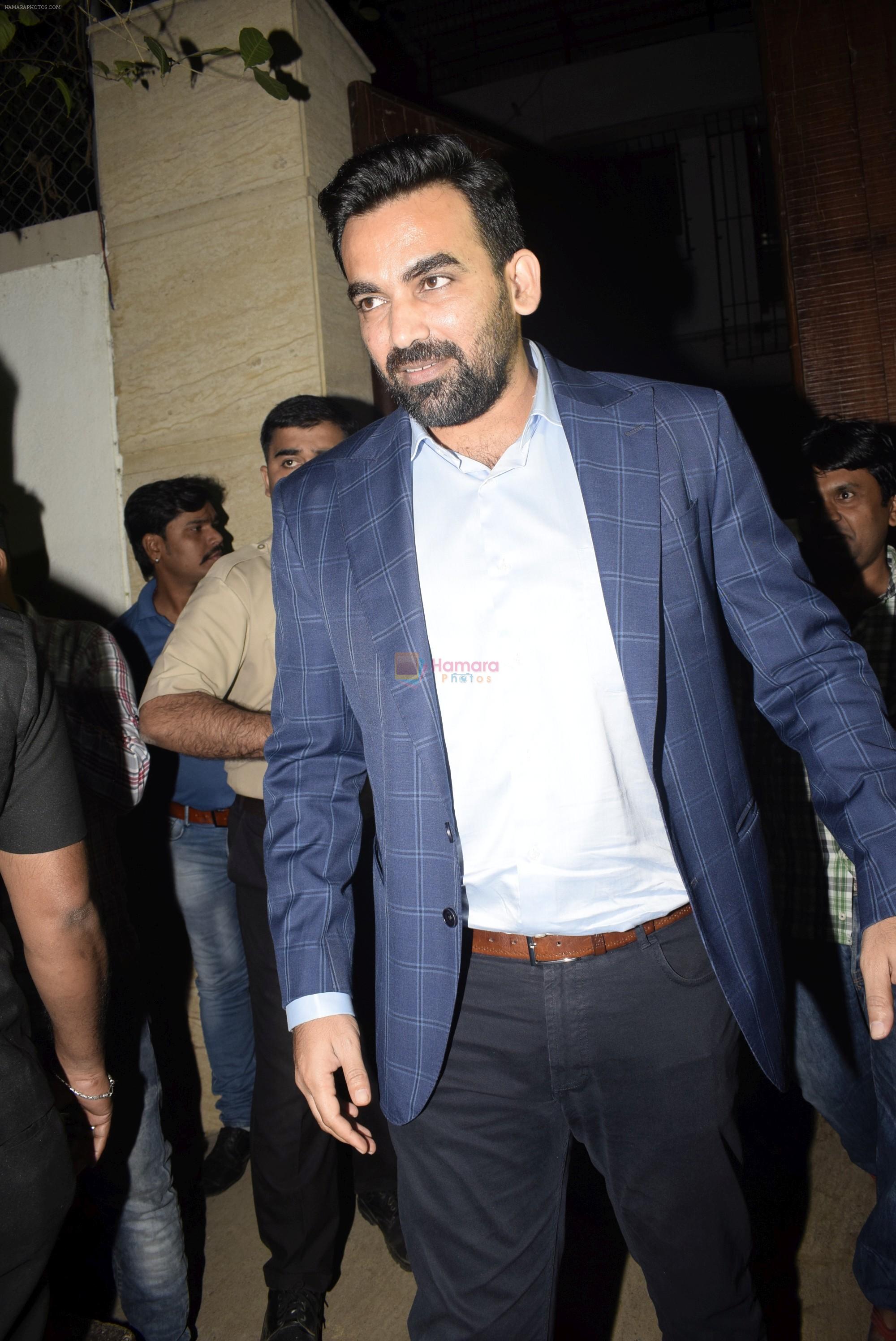 Zaheer Khan at Bobby Deol's birthday party at his home in juhu on 27th Jan 2019