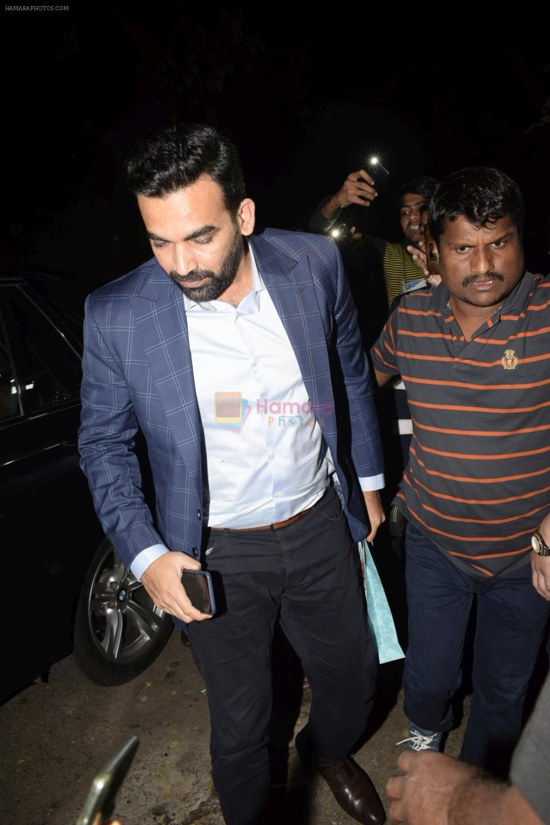 Zaheer Khan at Bobby Deol's birthday party at his home in juhu on 27th Jan 2019