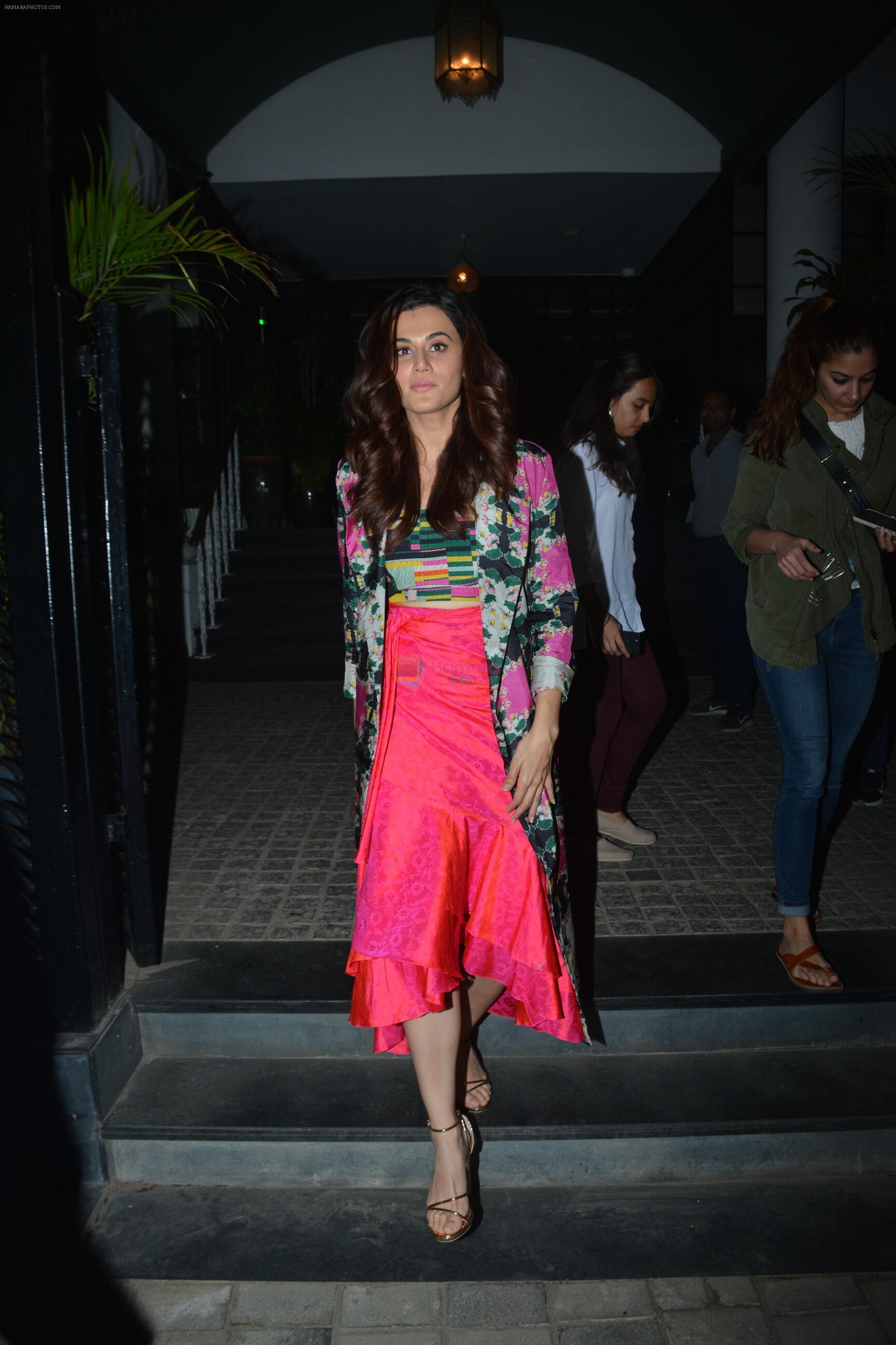 Taapsee Pannu spotted at Soho House juhu on 29th Jan 2019