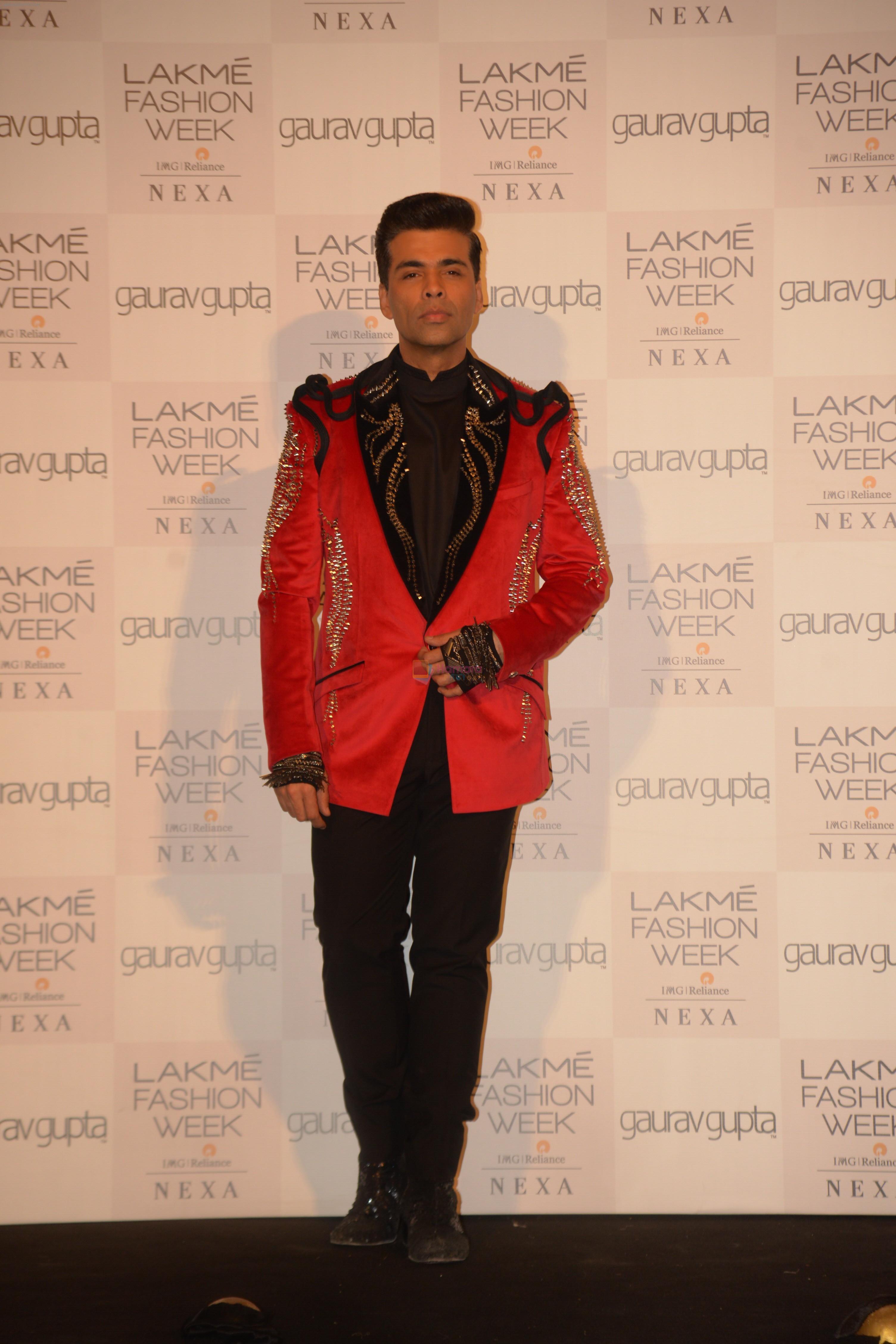Karan Johar at the Opening of Lakme Fashion Week on 29th Jan 2019