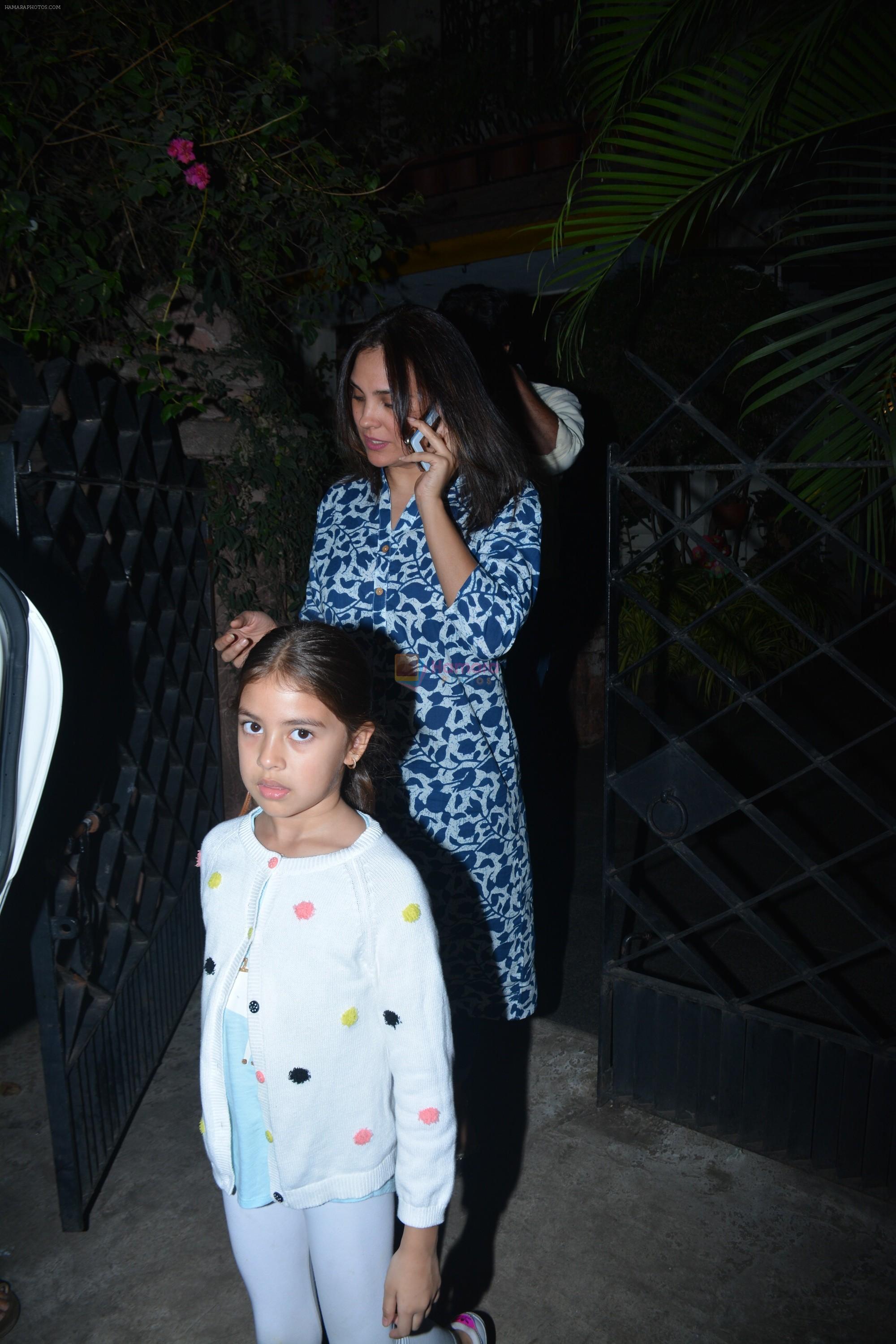 Lara Dutta with daughter spotted at clinic in bandra on 31st Jan 2019