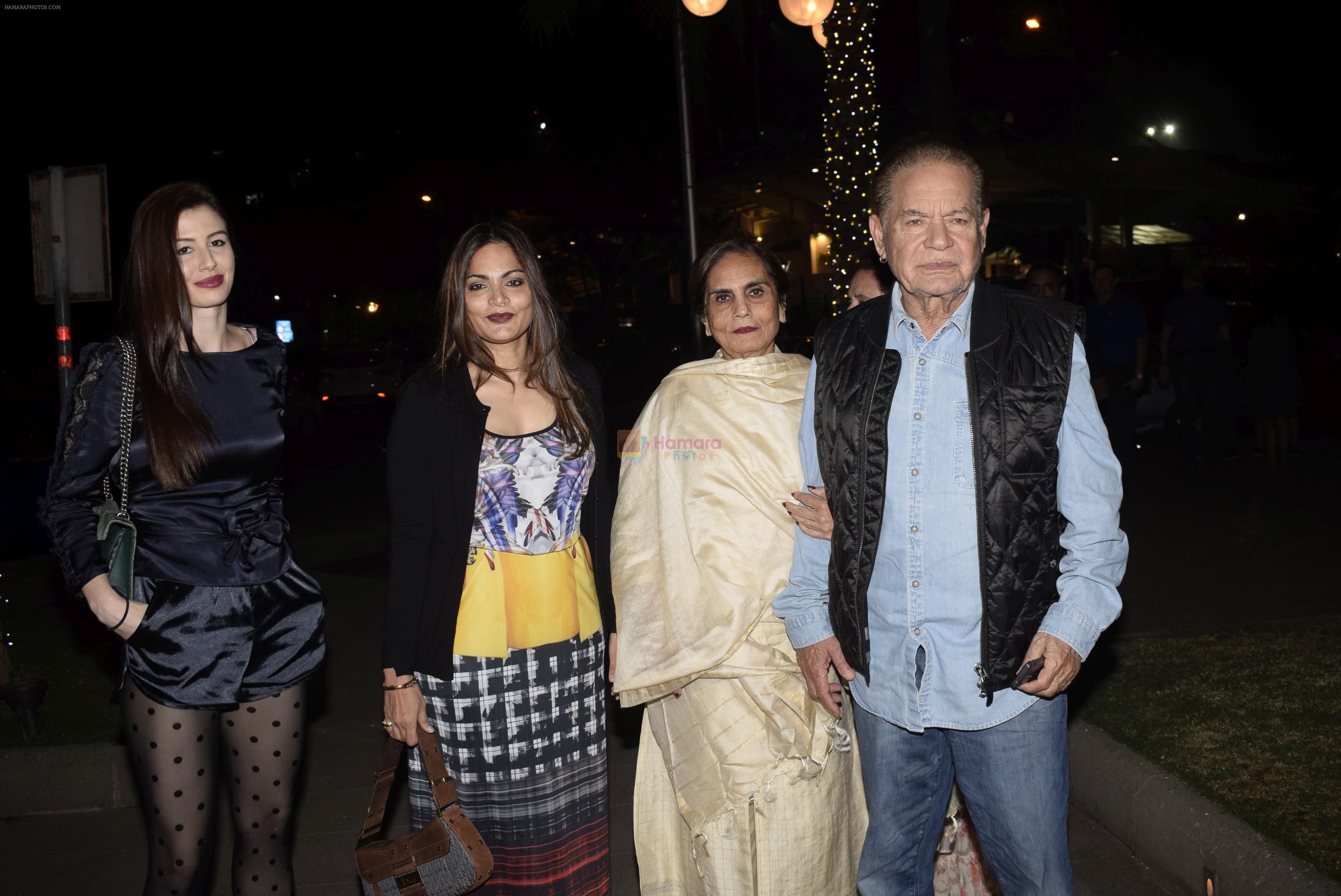 Salim Khan, Salma Khan, Alvira Khan at Masaba Gupta's party at Yautcha in bkc on 2nd Feb 2019