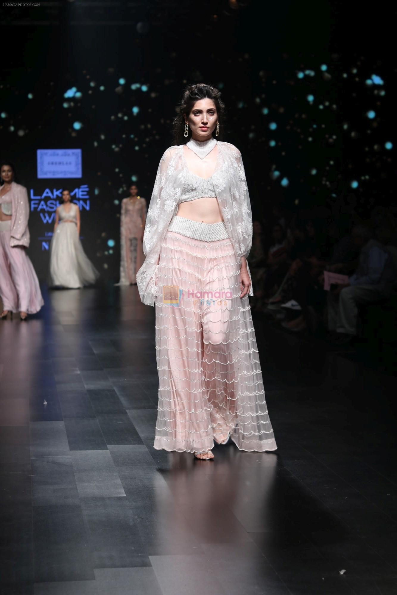 Model walk the ramp for Shehla Khan at Lakme Fashion Week 2019  on 3rd Feb 2019