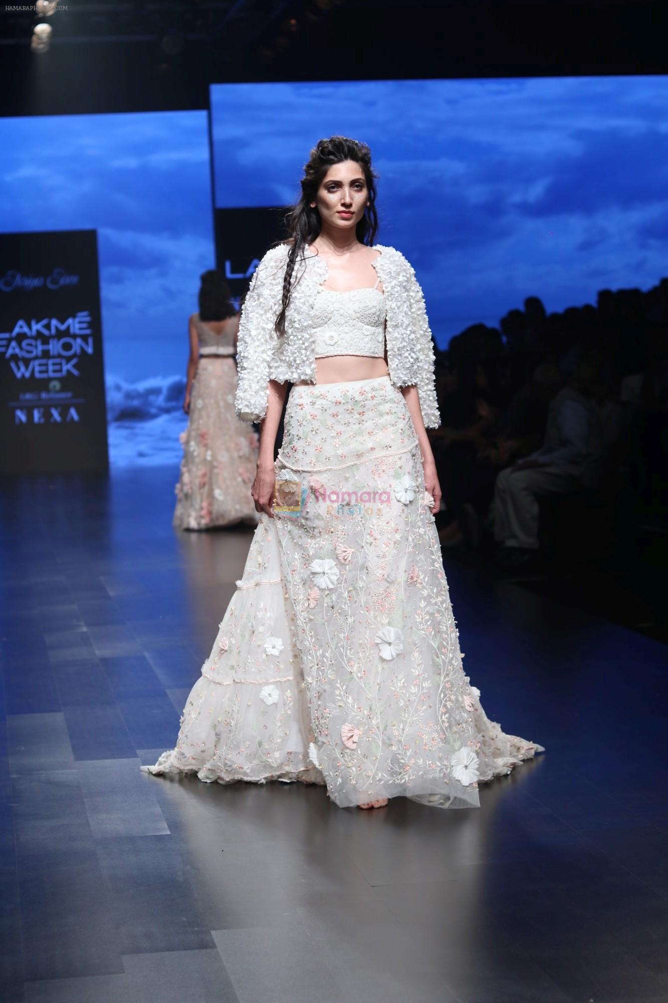 Model walk the ramp for Shehla Khan at Lakme Fashion Week 2019  on 3rd Feb 2019